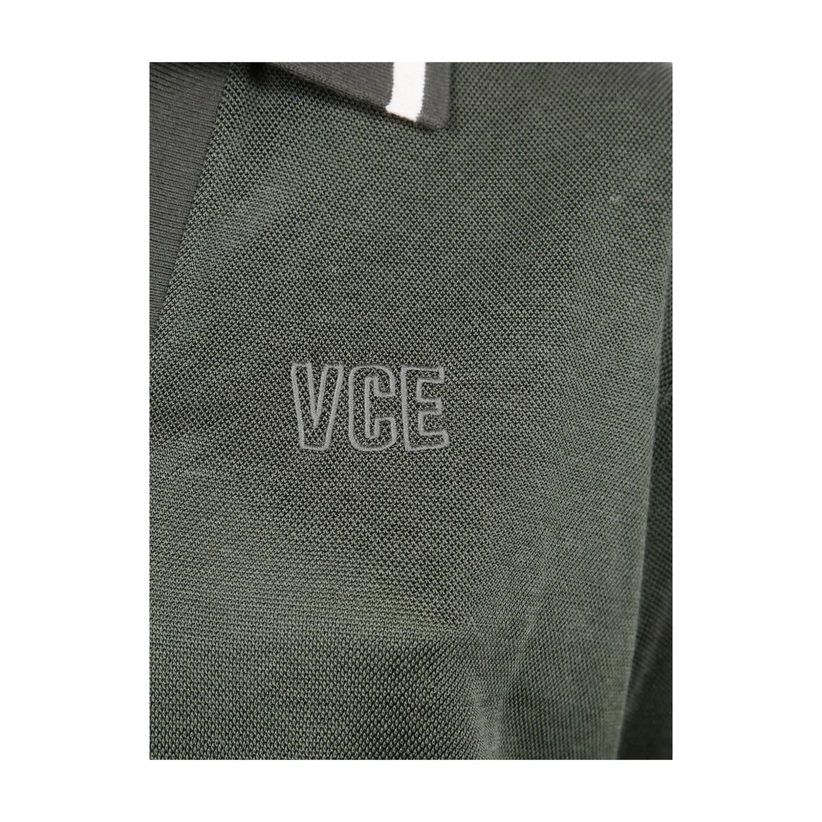 Green Shorts Sleeves Polo Collar Cropped Top