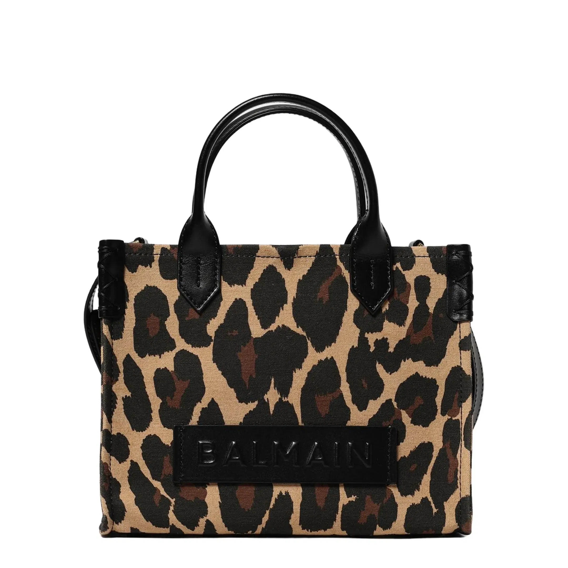 Embossed Logo Bag with Top Handle and Adjustable Detachable Strap