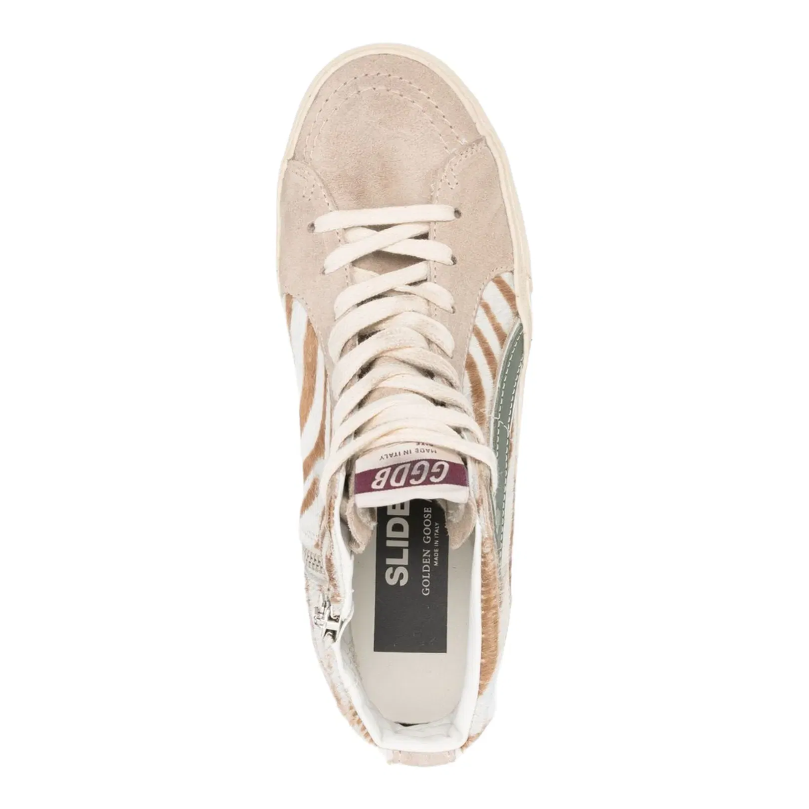 Light Beige Front Lace-Up Fastening Shoes