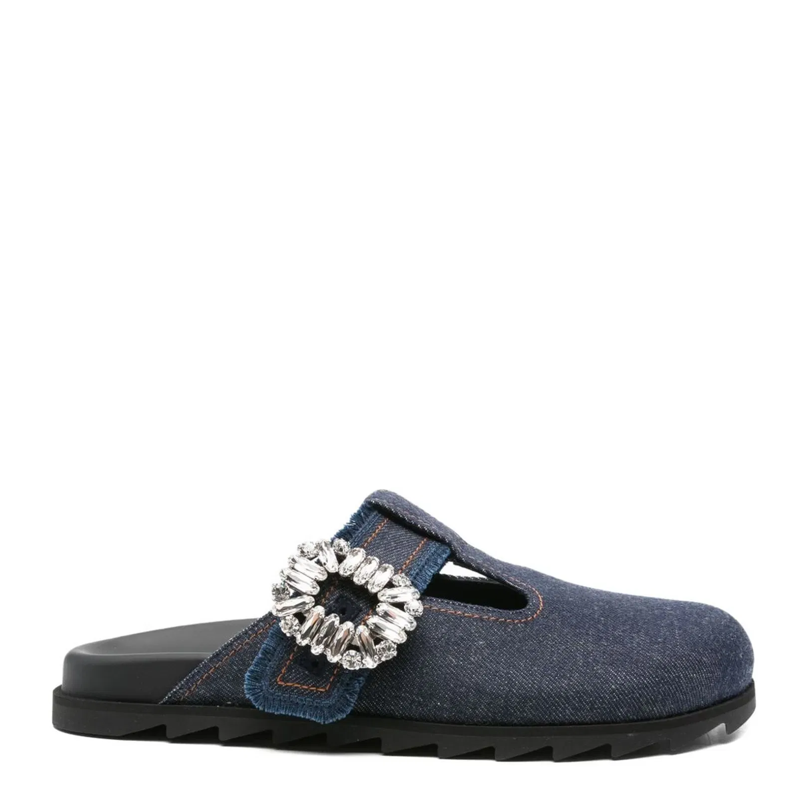 Slidy Mules in Denim