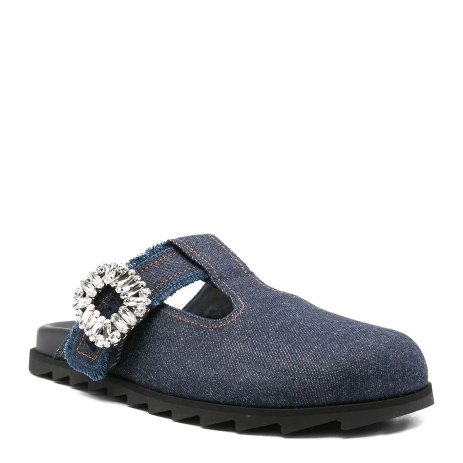 Slidy Mules in Denim