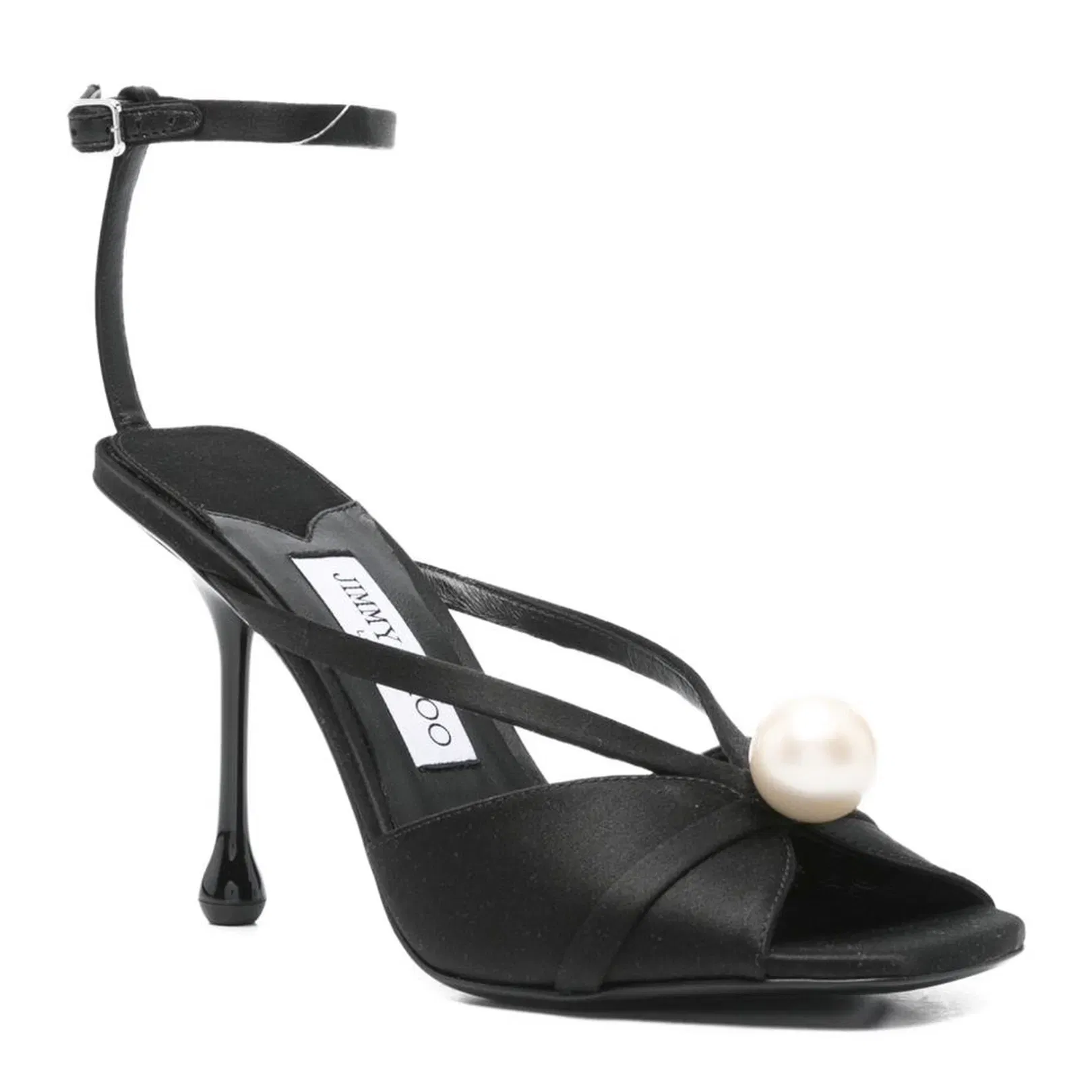 Embellished Satin Sandals