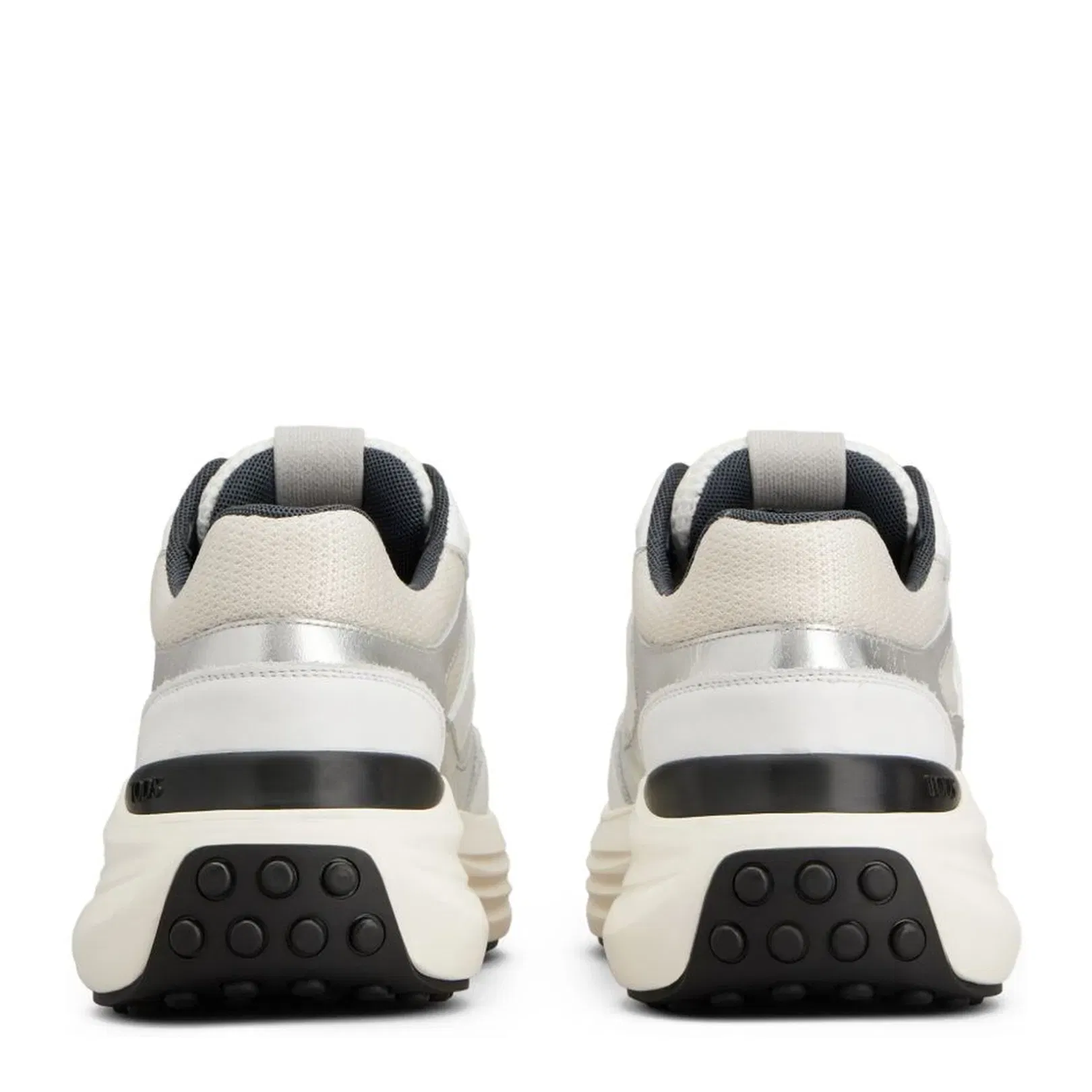 Sneakers in Leather and Fabric