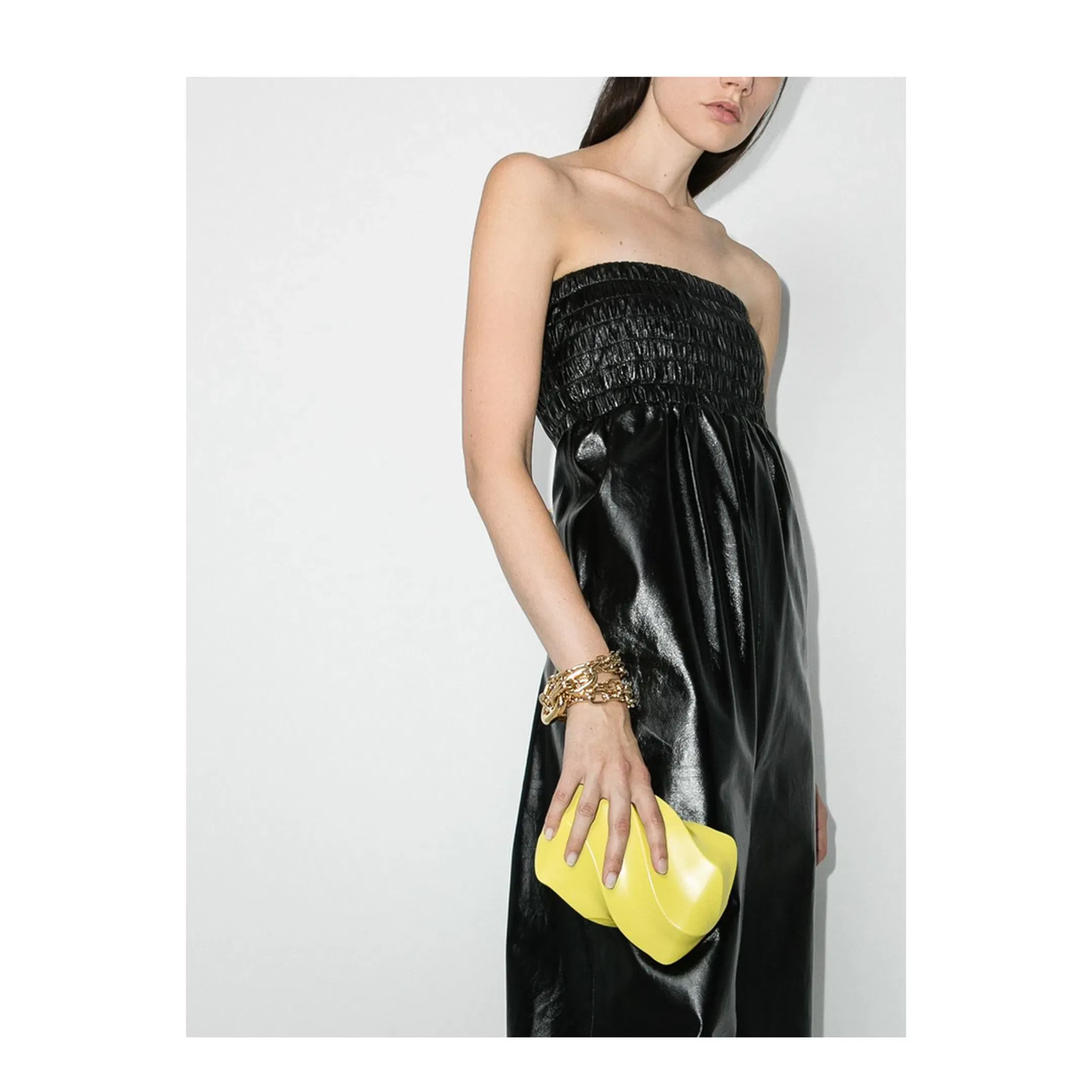 Whirl Leather Clutch Bags - Light Green