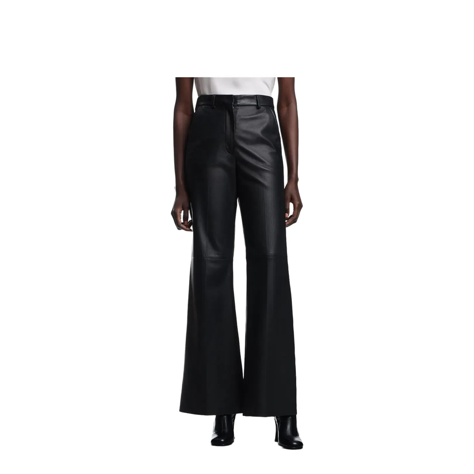 Flared Leg High Waist Trousers