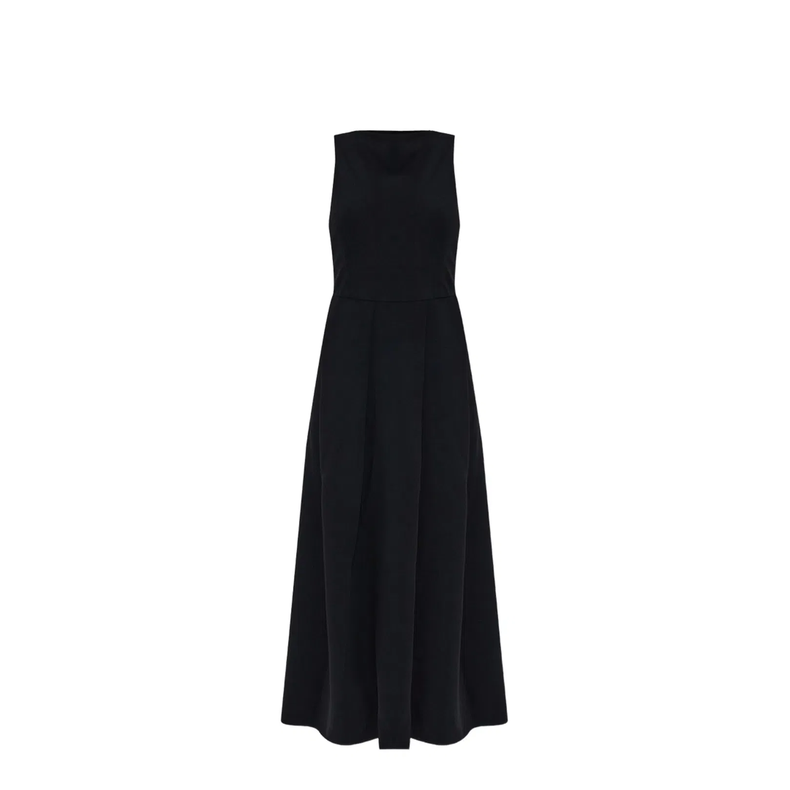 Technical Cady Sleeveless Dress with Pleats