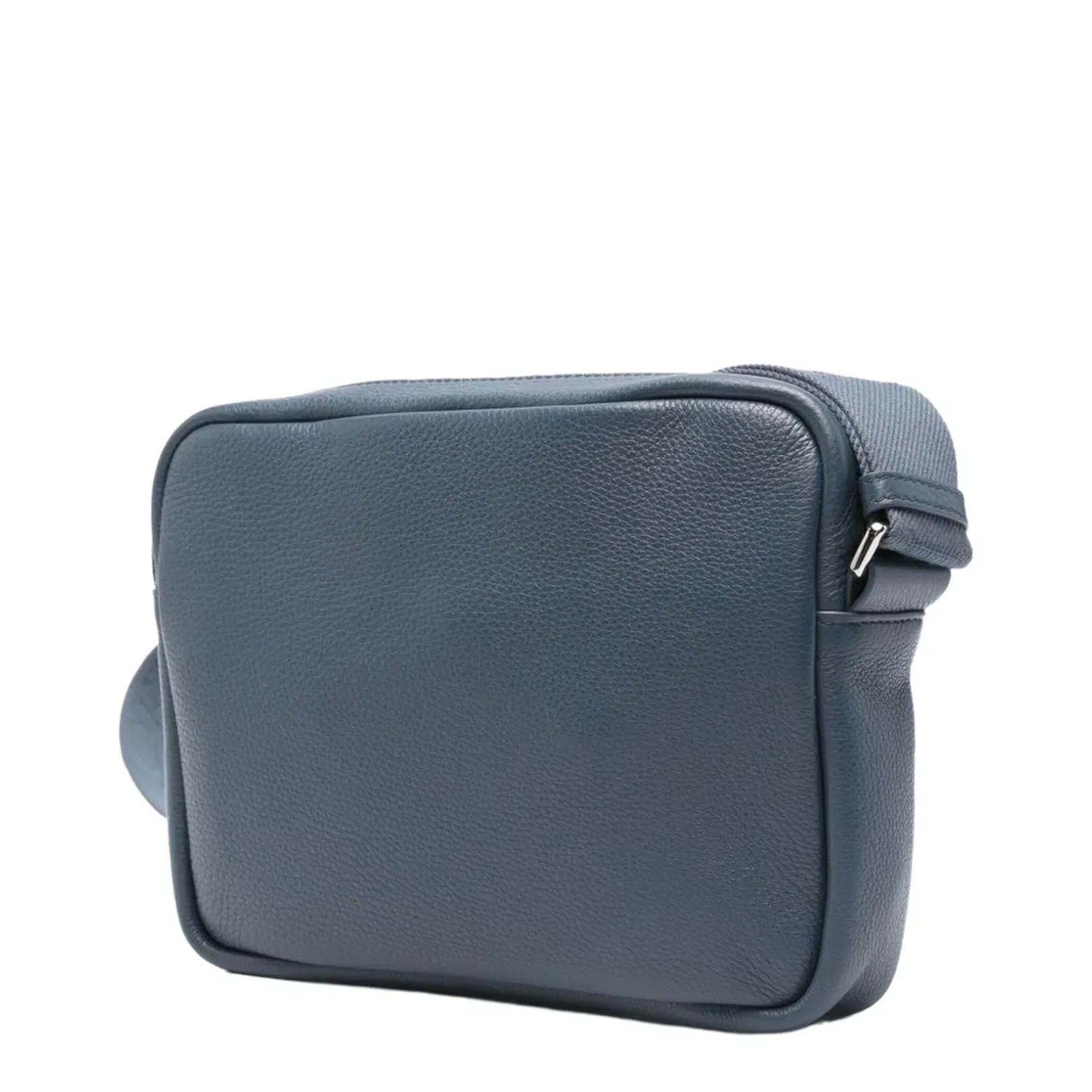 Pebble Medium Leather Messenger Bags - Blue