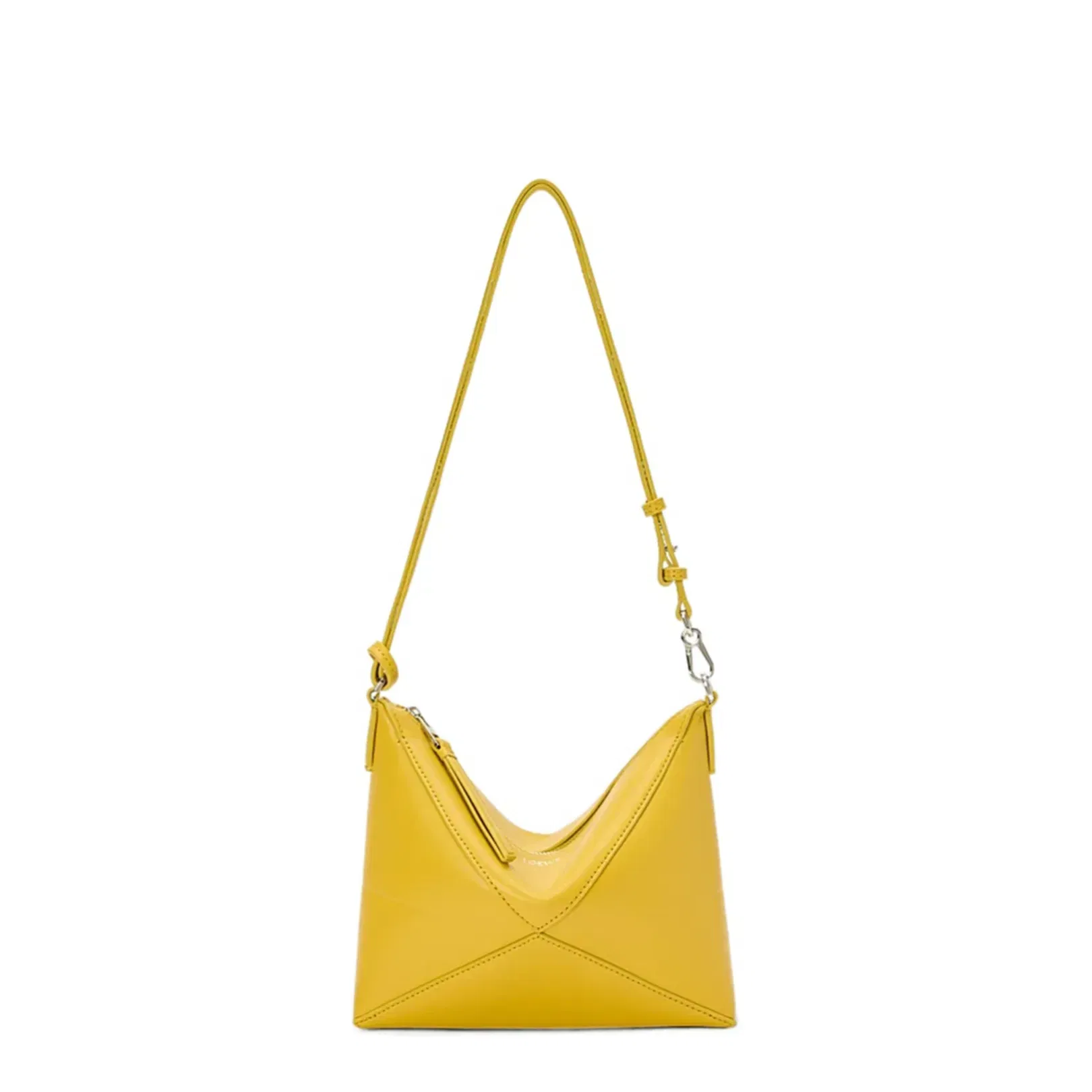 Puzzle Fold Leather Pouch - Yellow
