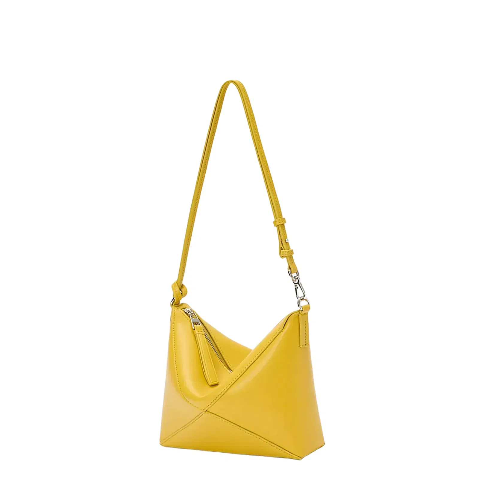 Puzzle Fold Leather Pouch - Yellow