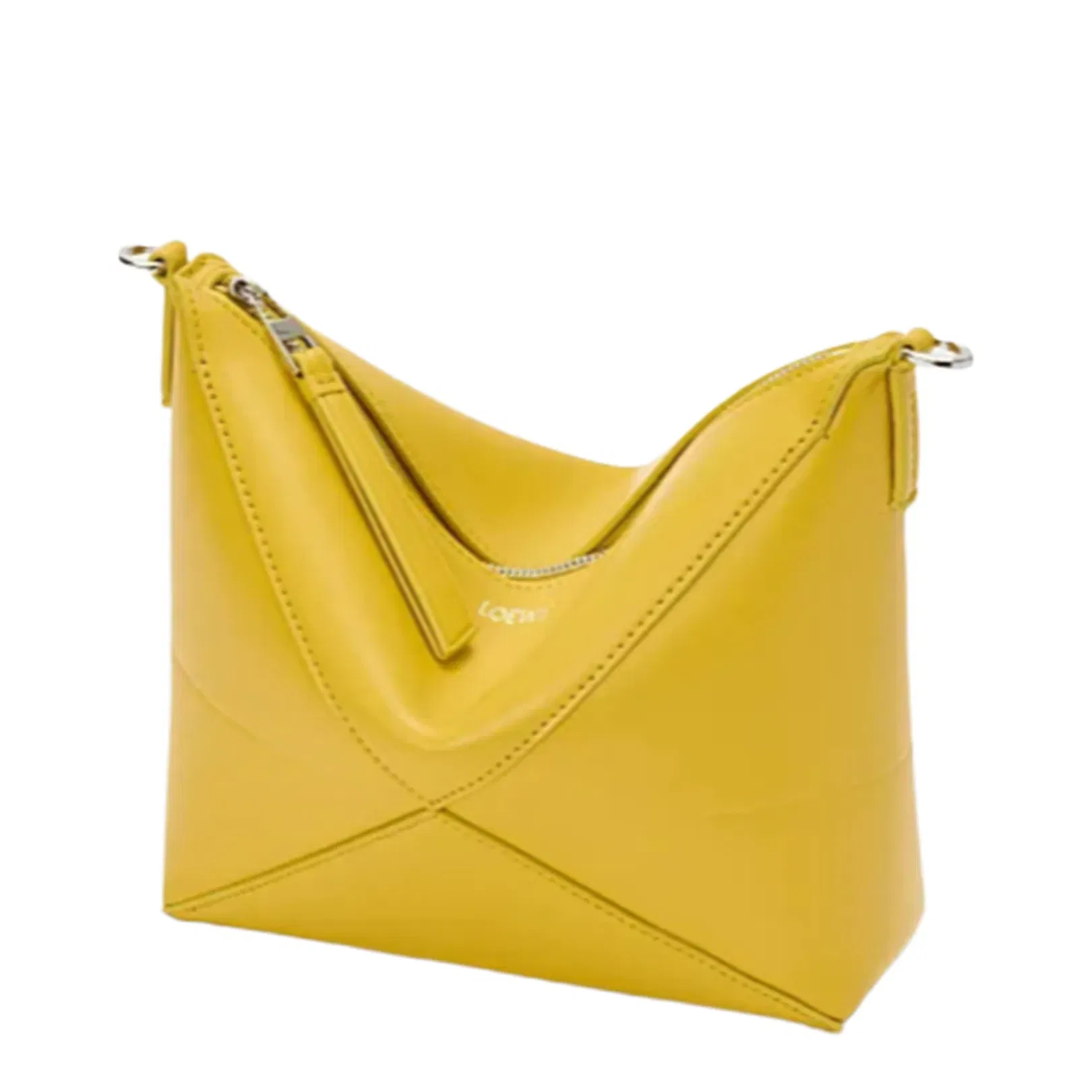 Puzzle Fold Leather Pouch - Yellow