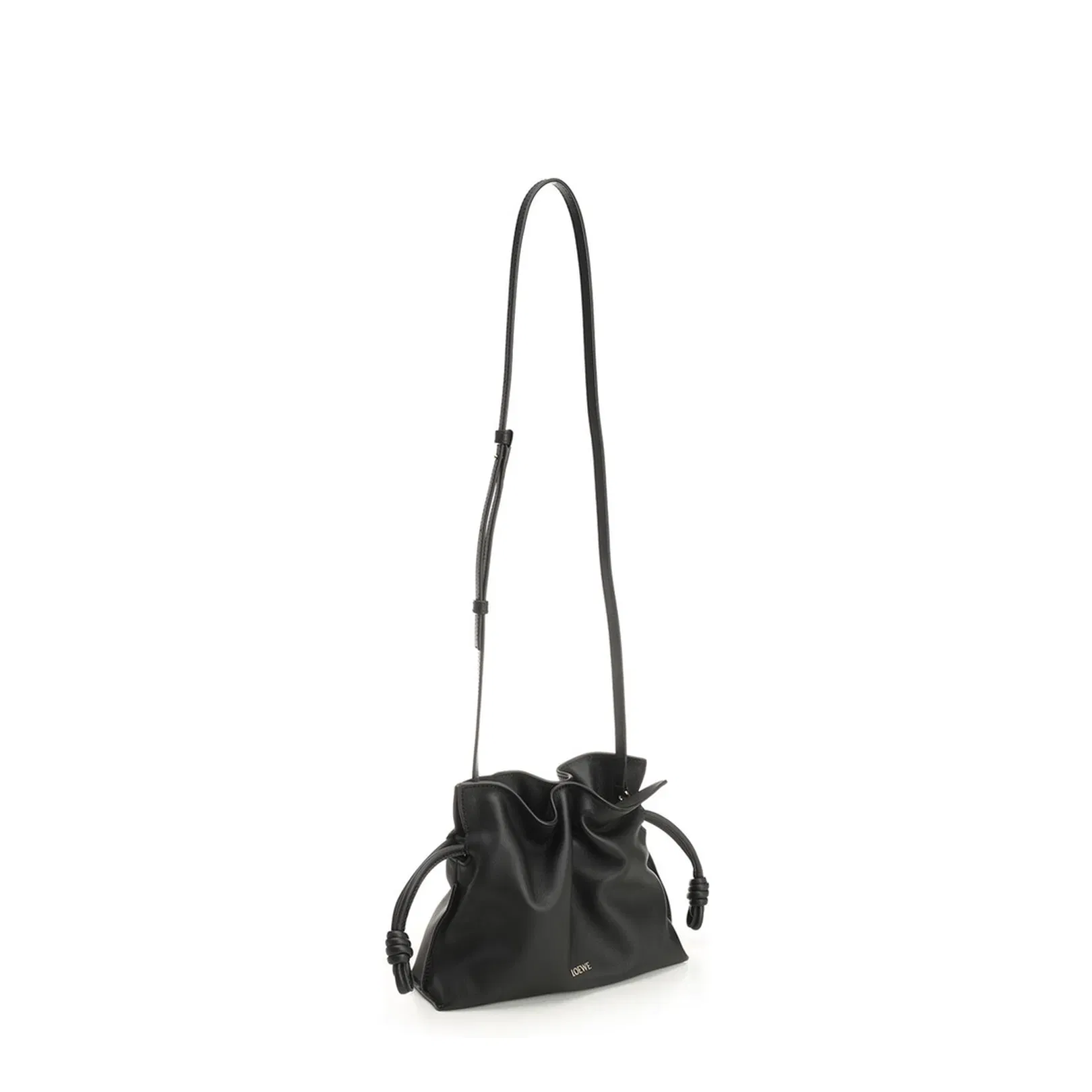 Flamenco Mini Calfskin Clutch Bag - Black