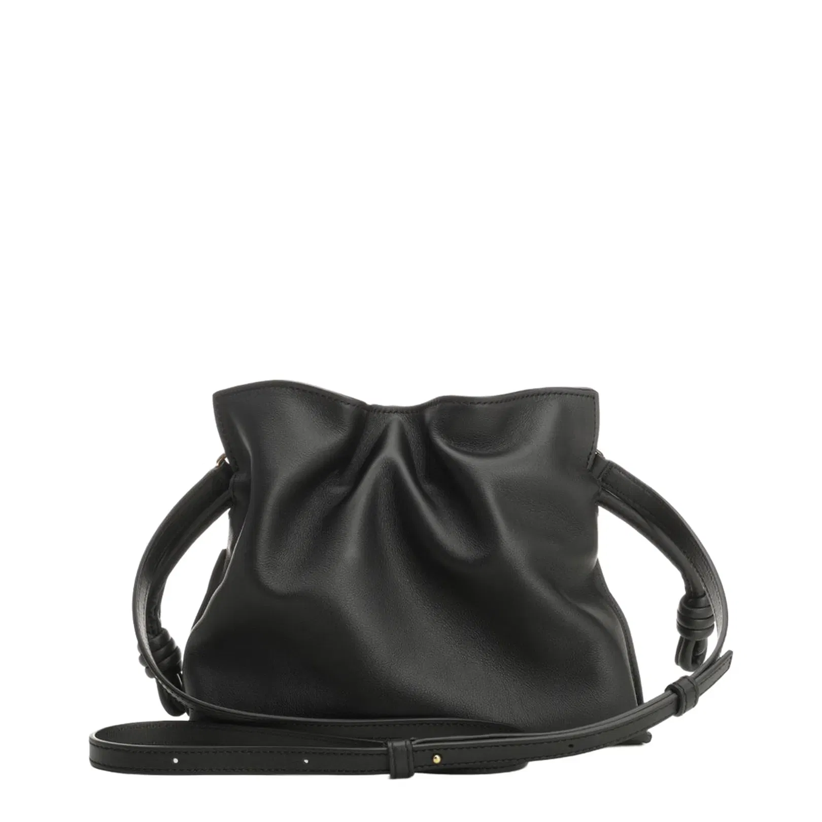 Flamenco Mini Calfskin Clutch Bag - Black