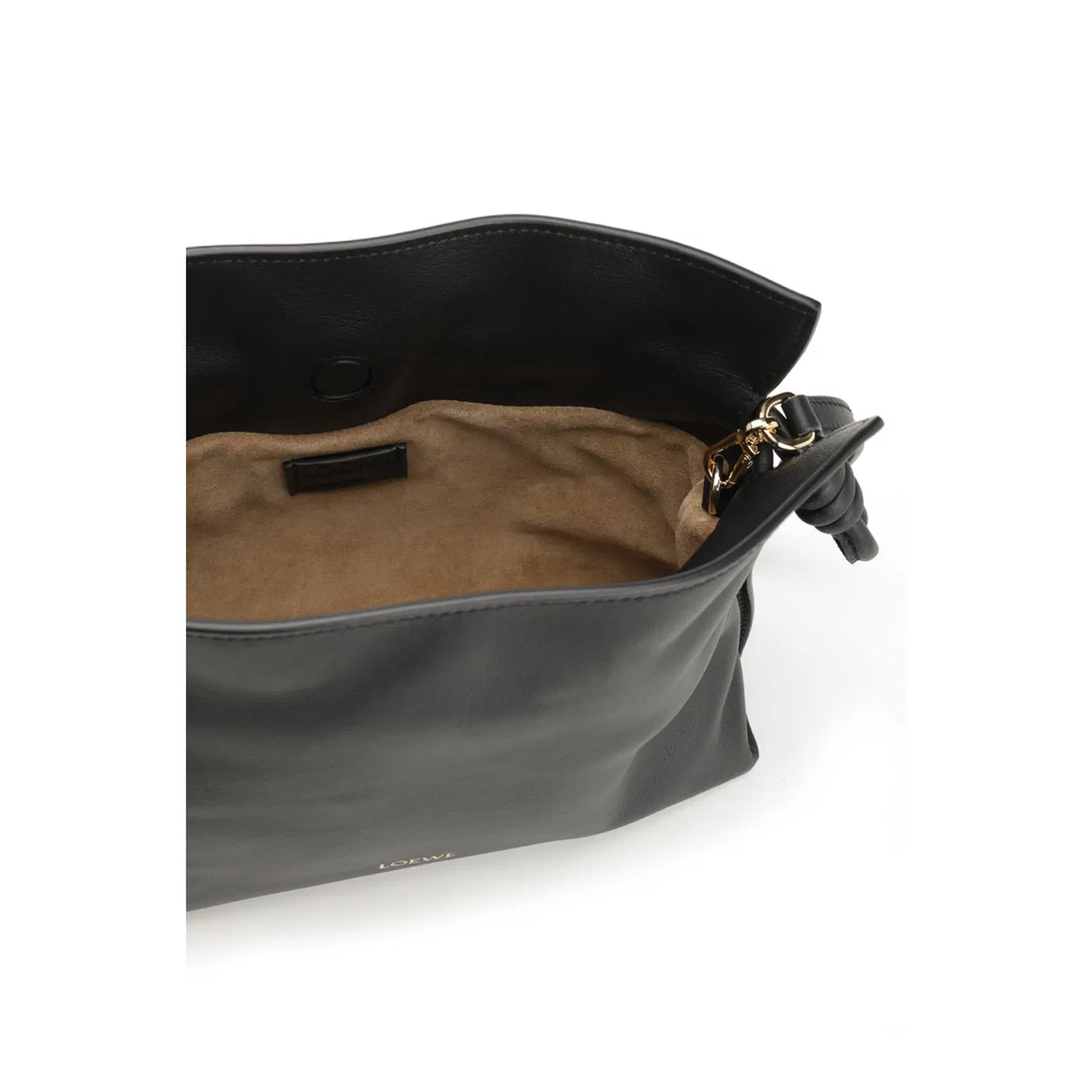 Flamenco Mini Calfskin Clutch Bag - Black