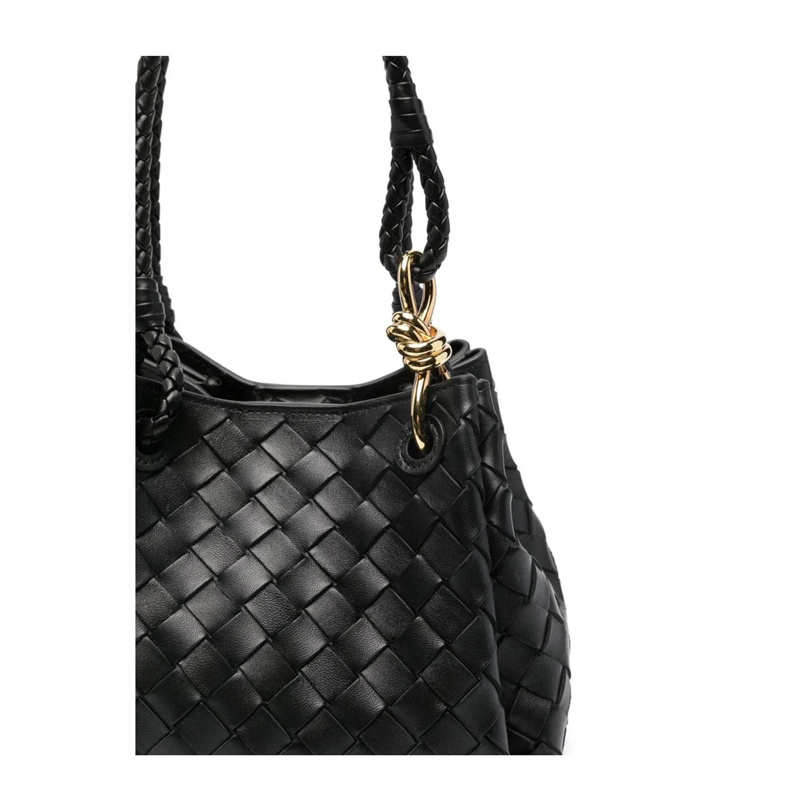 Parachute Small Leather Shoulder Bags - Black