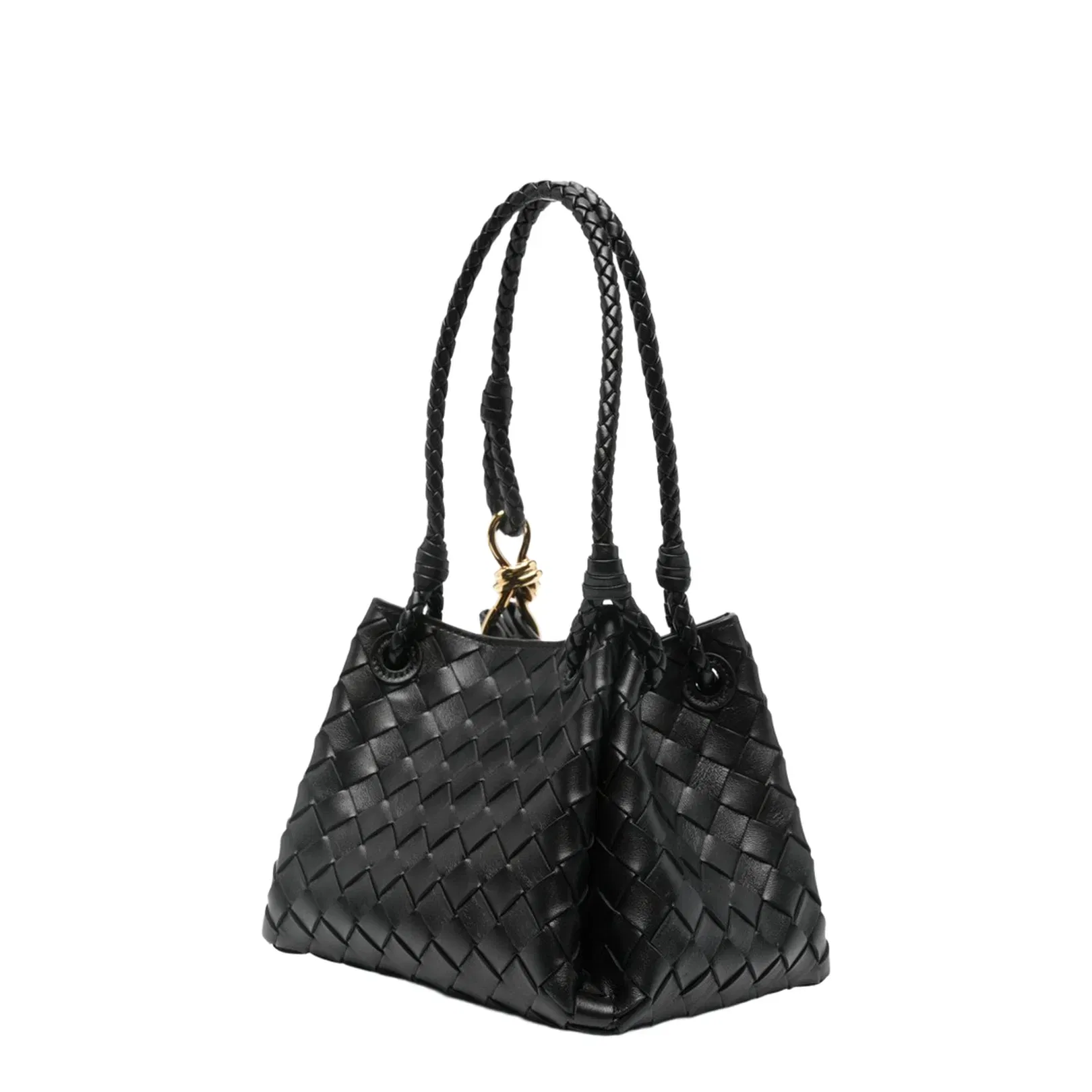 Parachute Small Leather Shoulder Bags - Black
