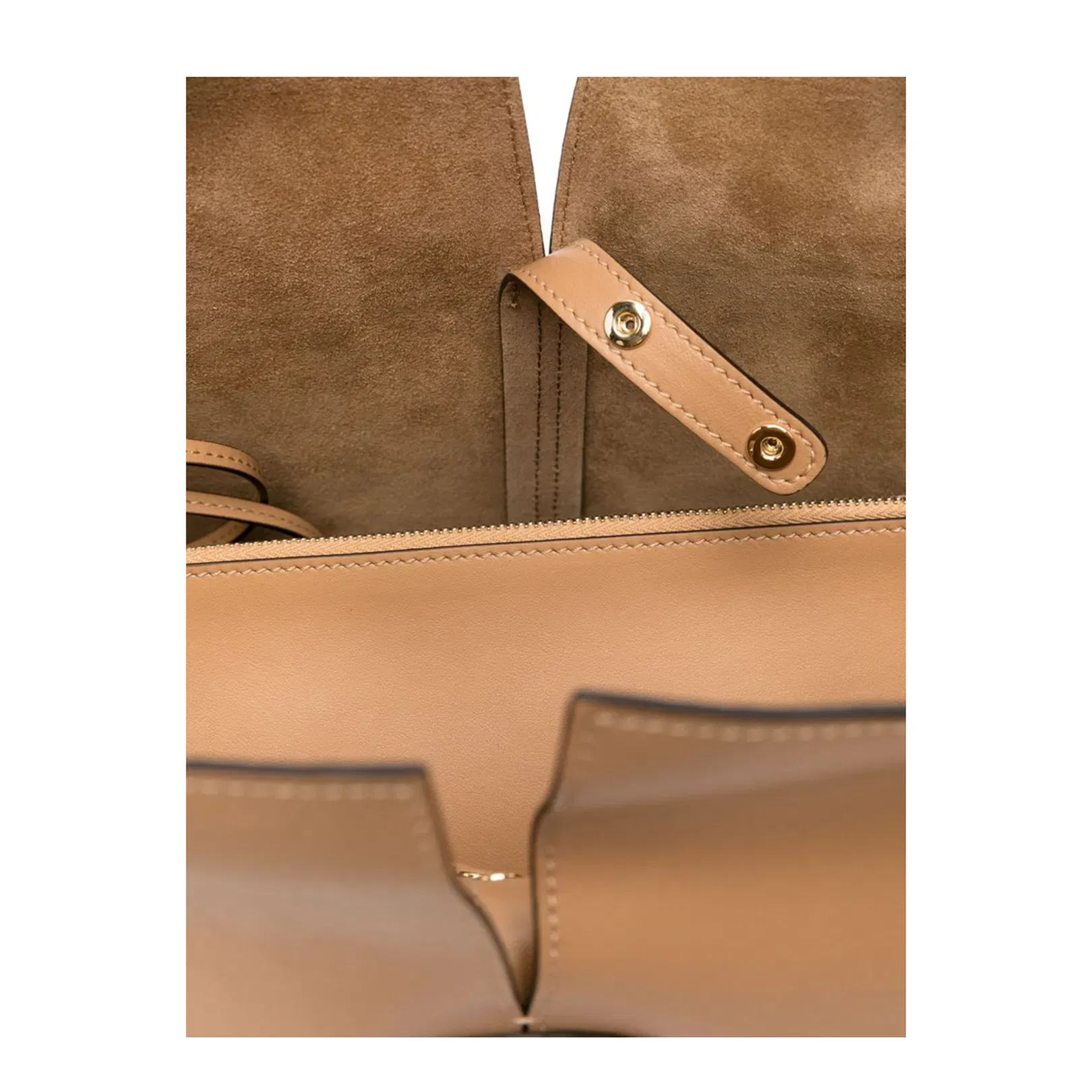 Light Brown Calf Leather Top Handle Bag