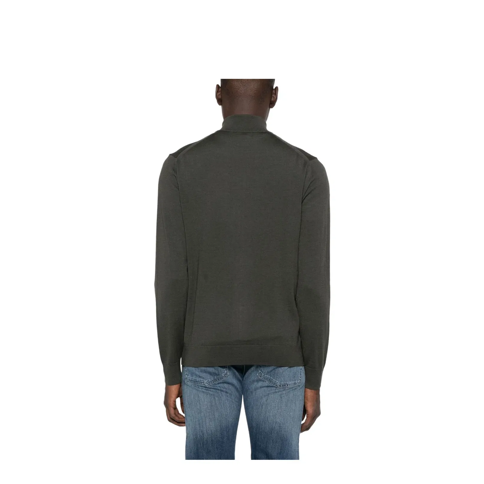 High Neck Zip Fastening Sweater