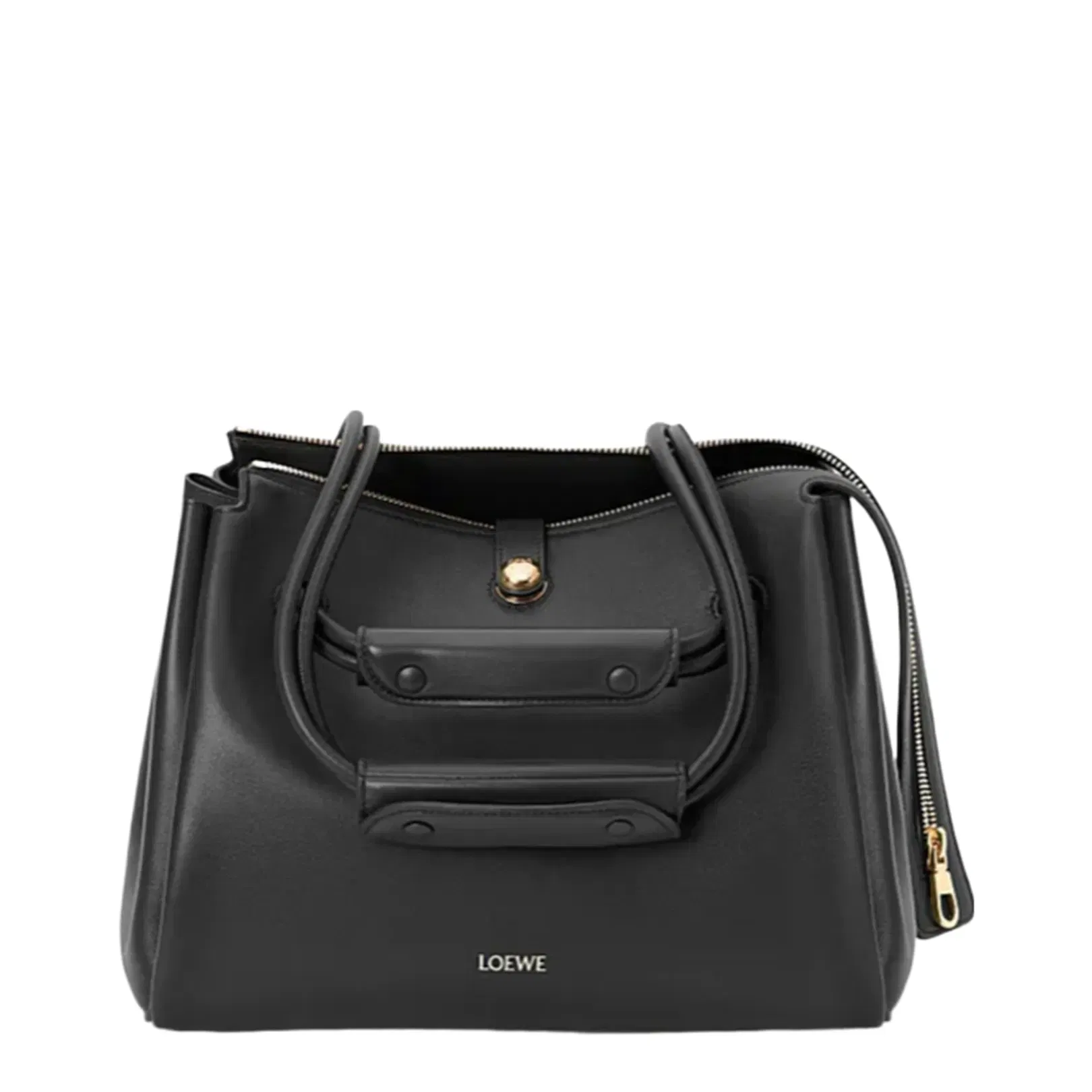 Madrid Medium Calfskin Shoulder Bag - Black
