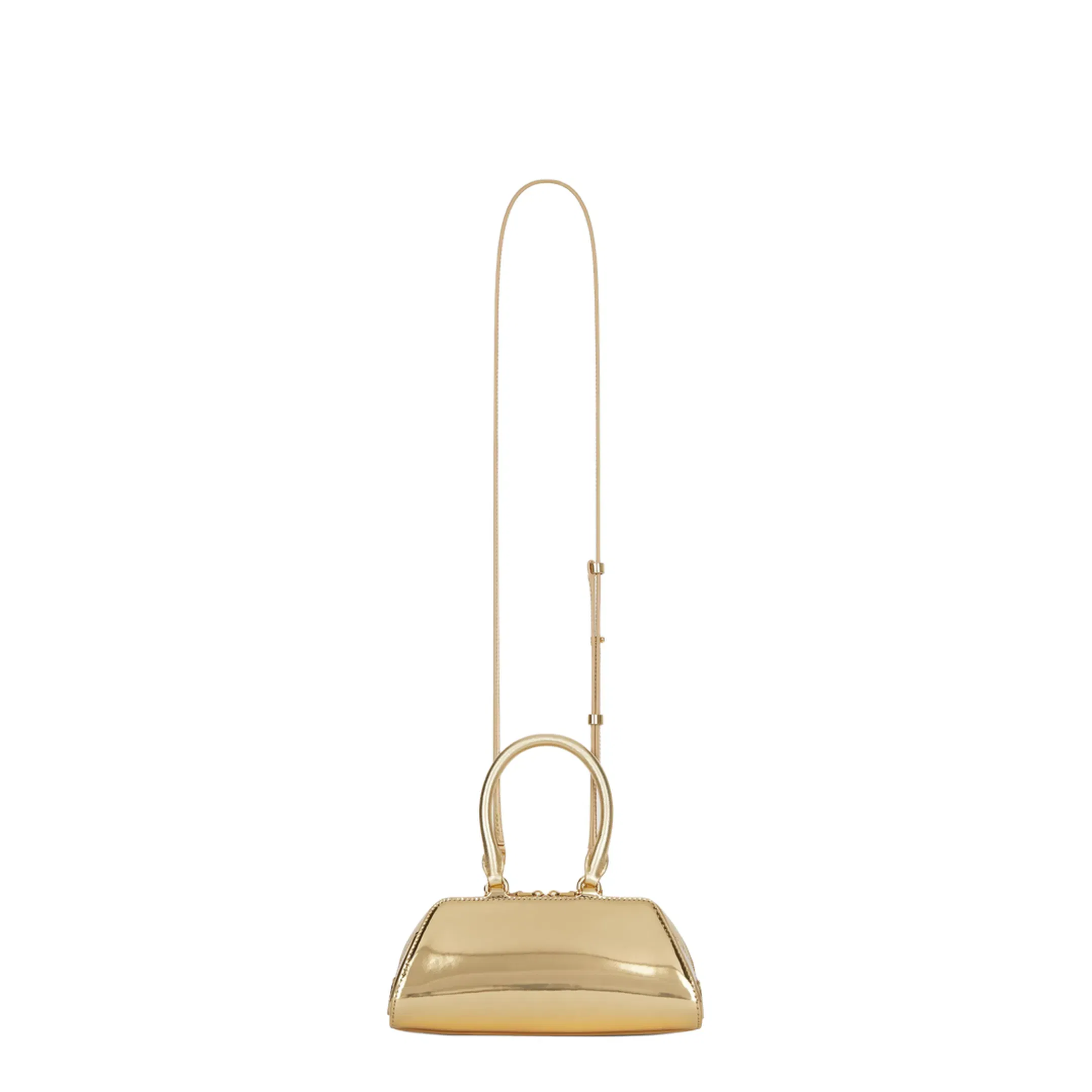 Mini Antigona East-West Bag in Laminated Leather