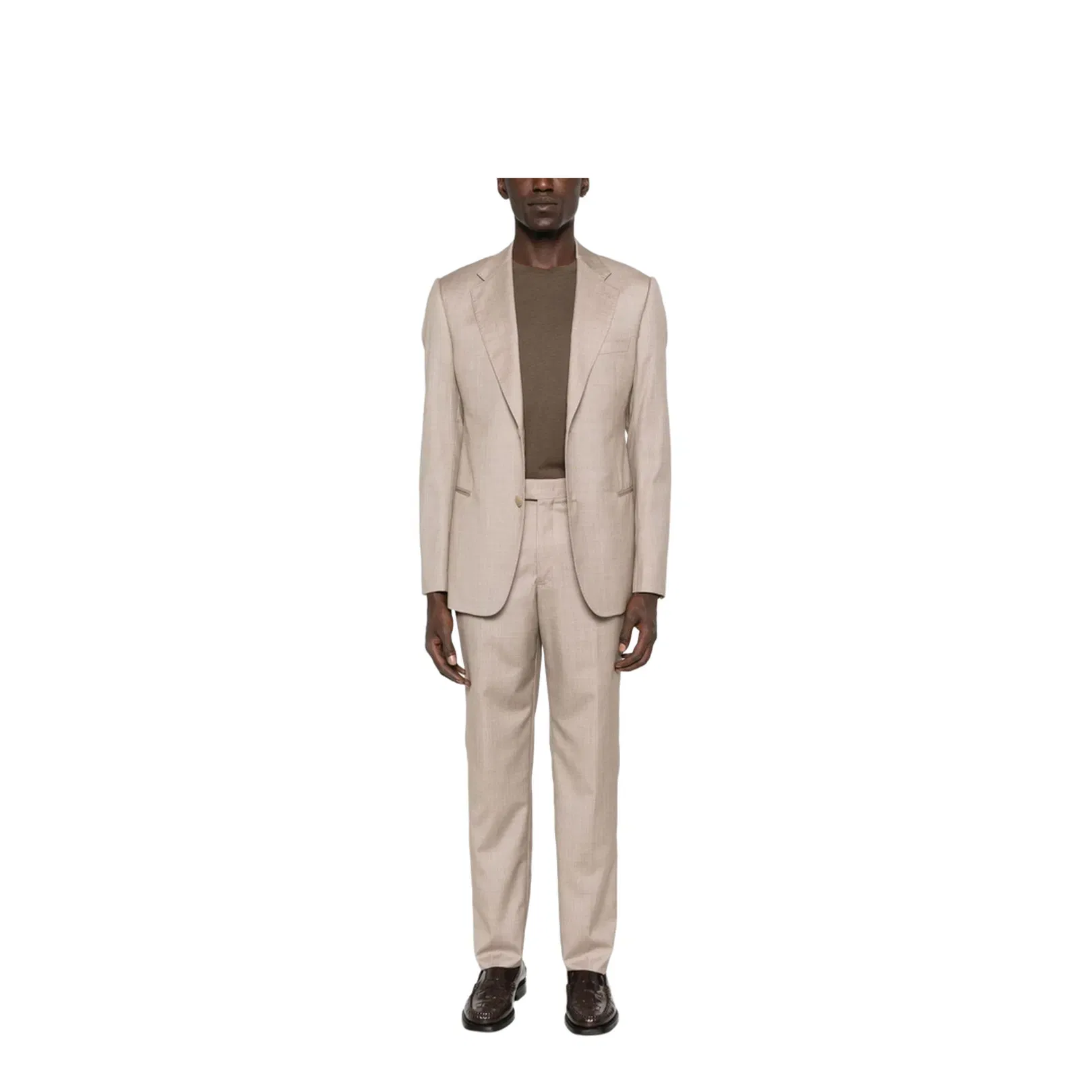 Single-breasted suit with micro jacquard