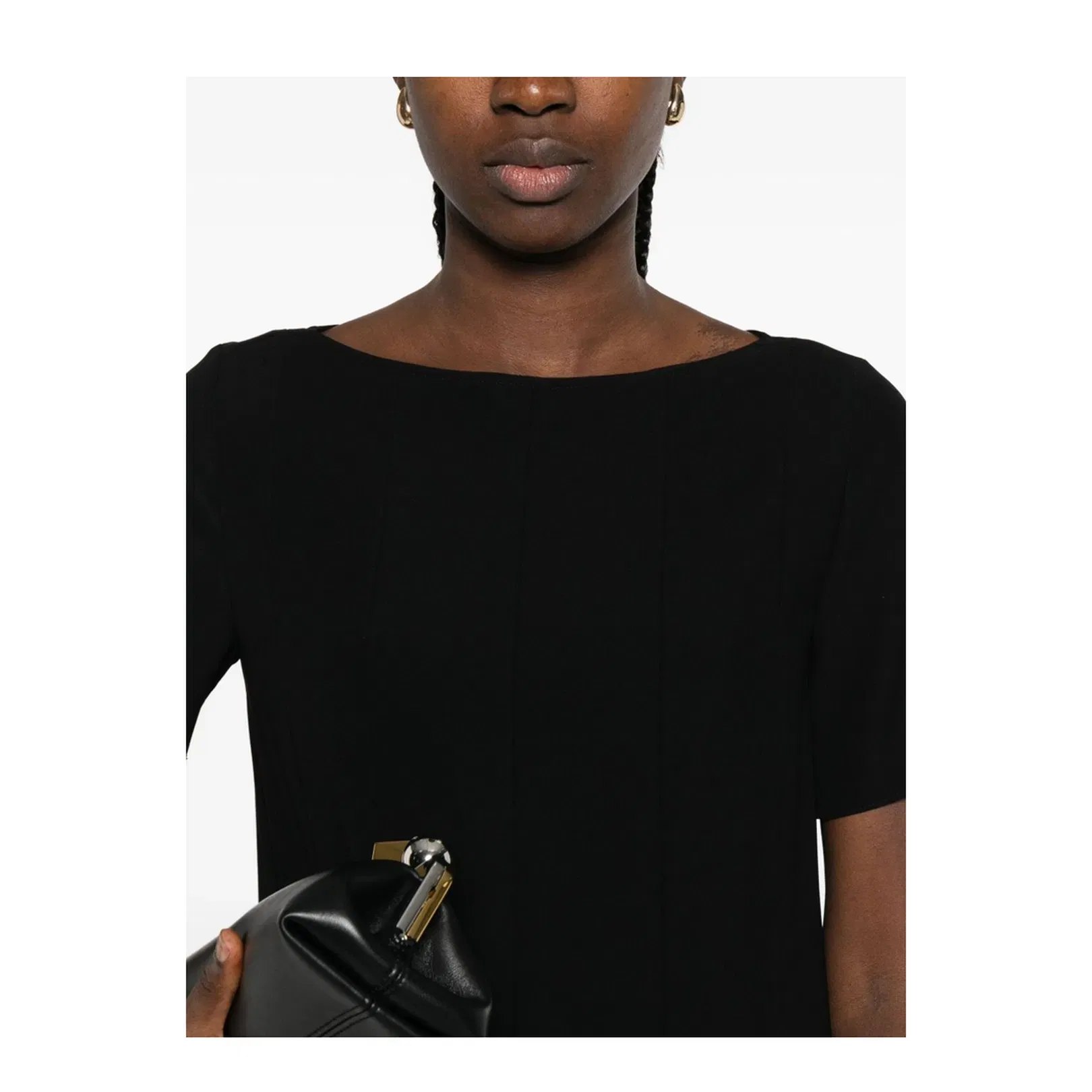 Technical Cady Dress with Pleats