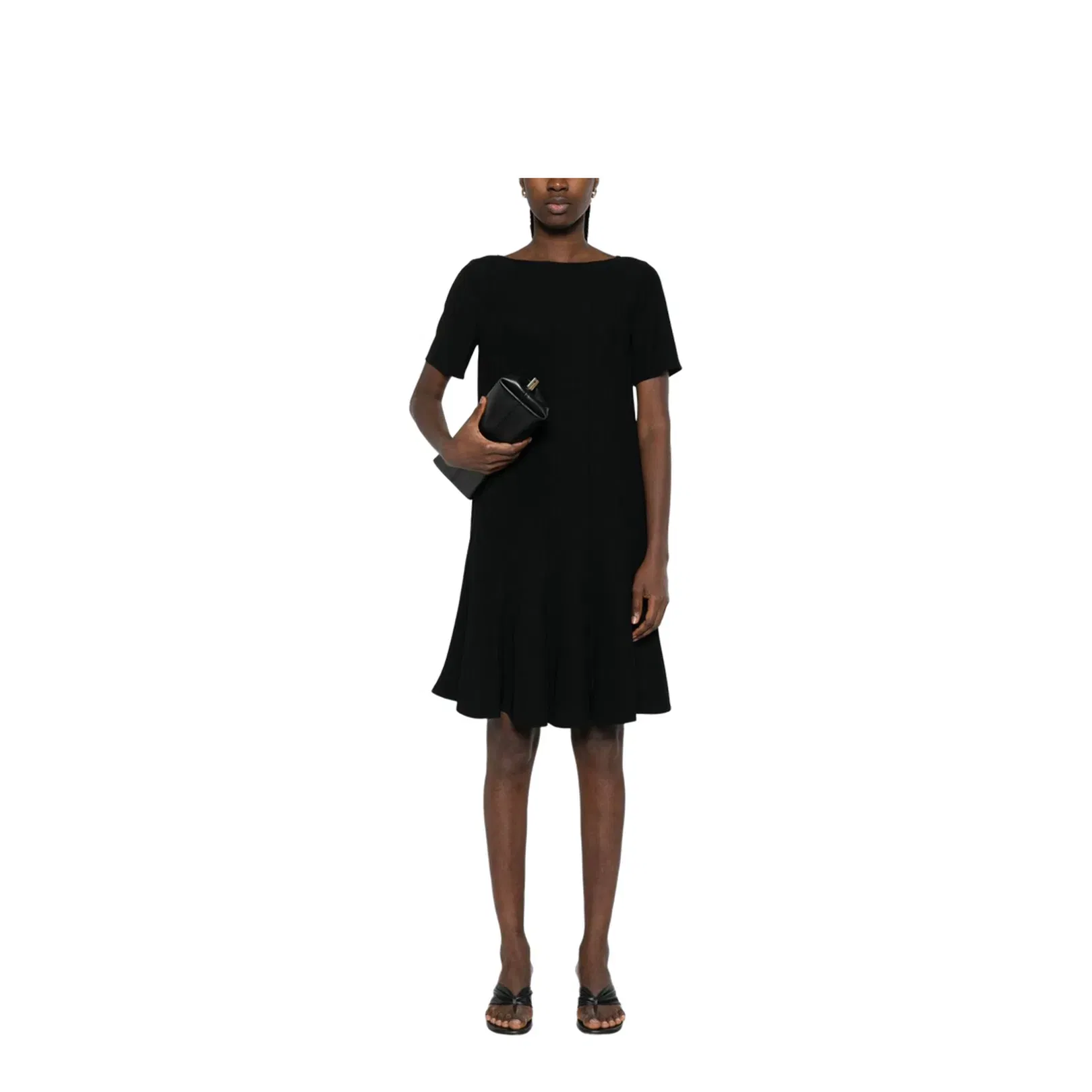 Technical Cady Dress with Pleats