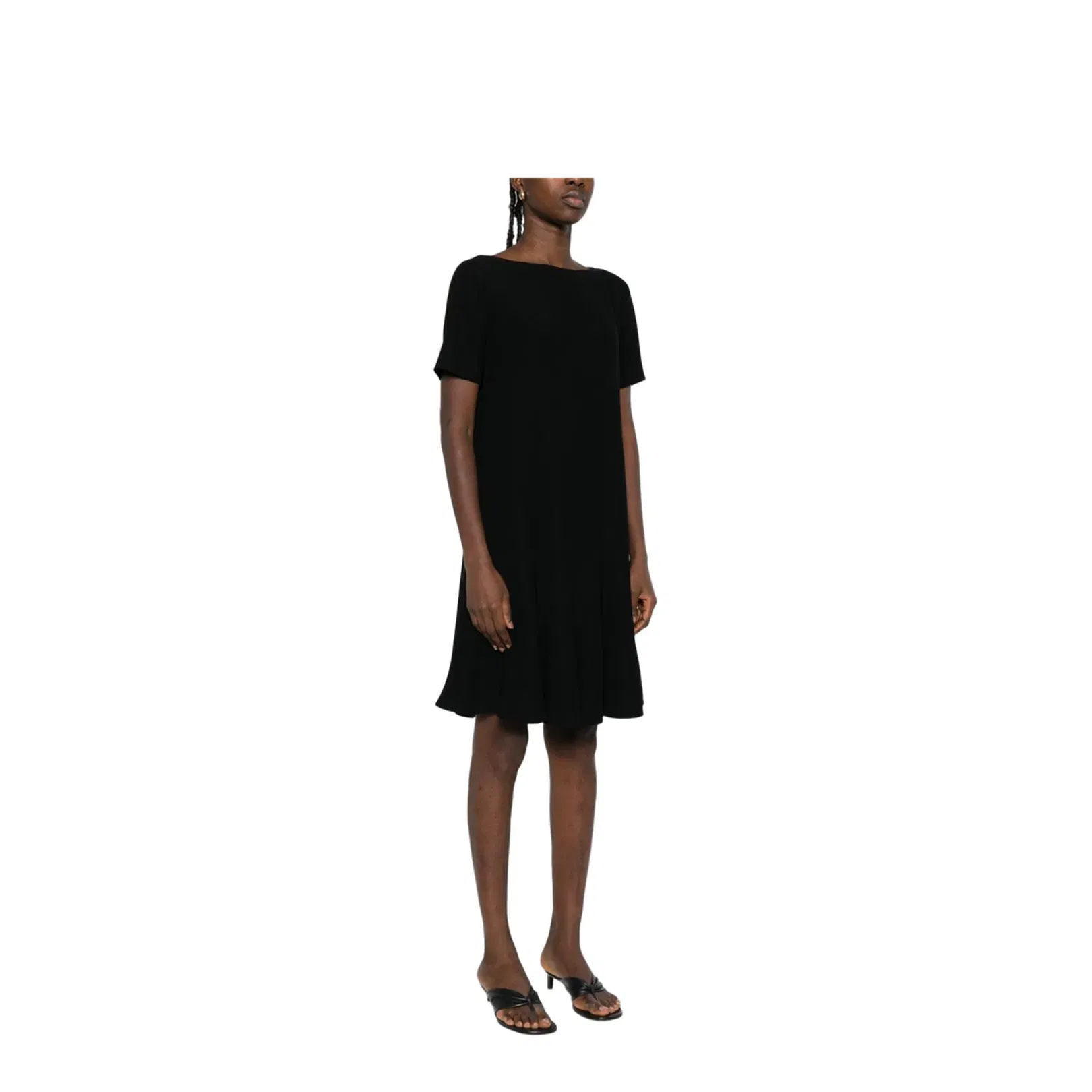 Technical Cady Dress with Pleats
