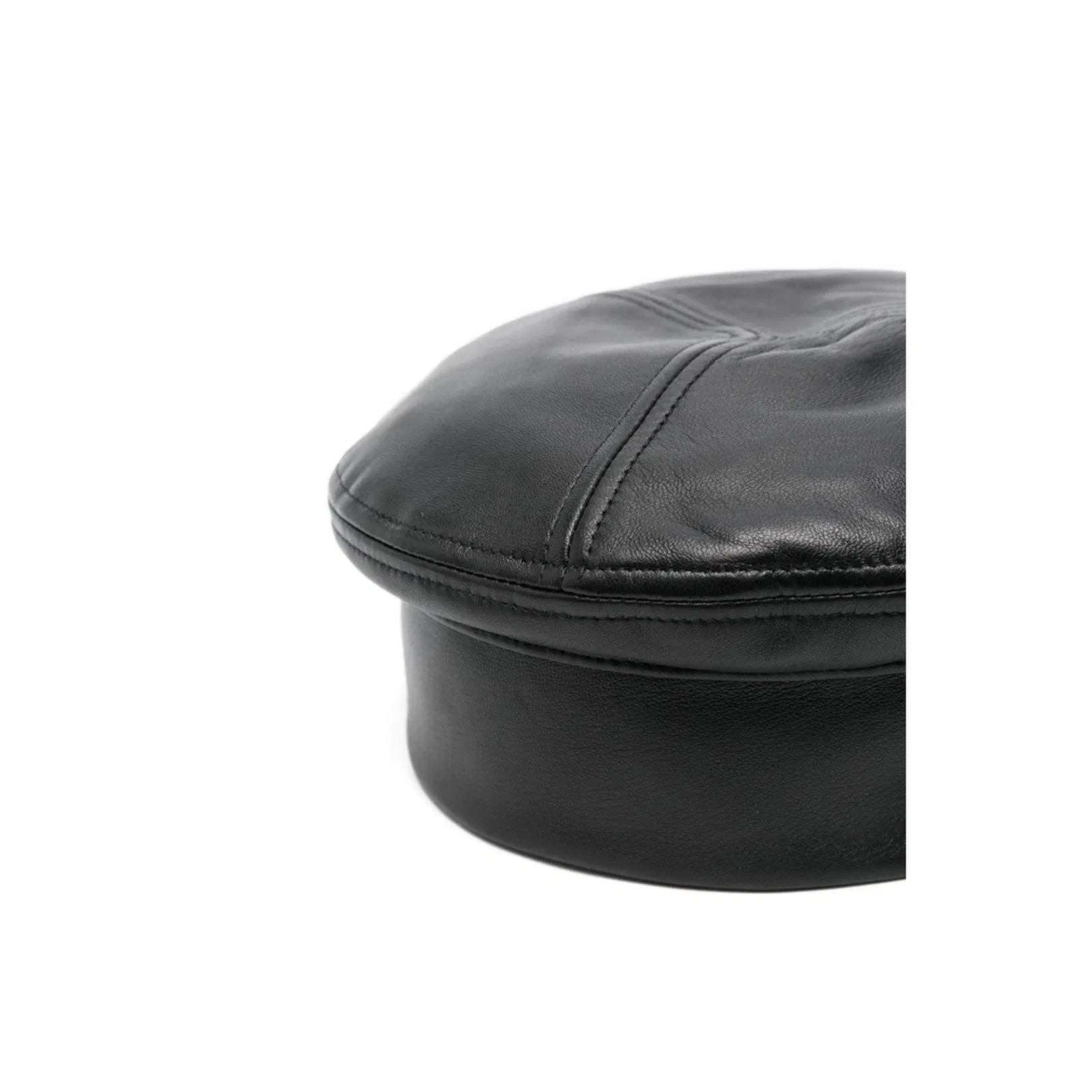 Nappa Leather Beret with Logo