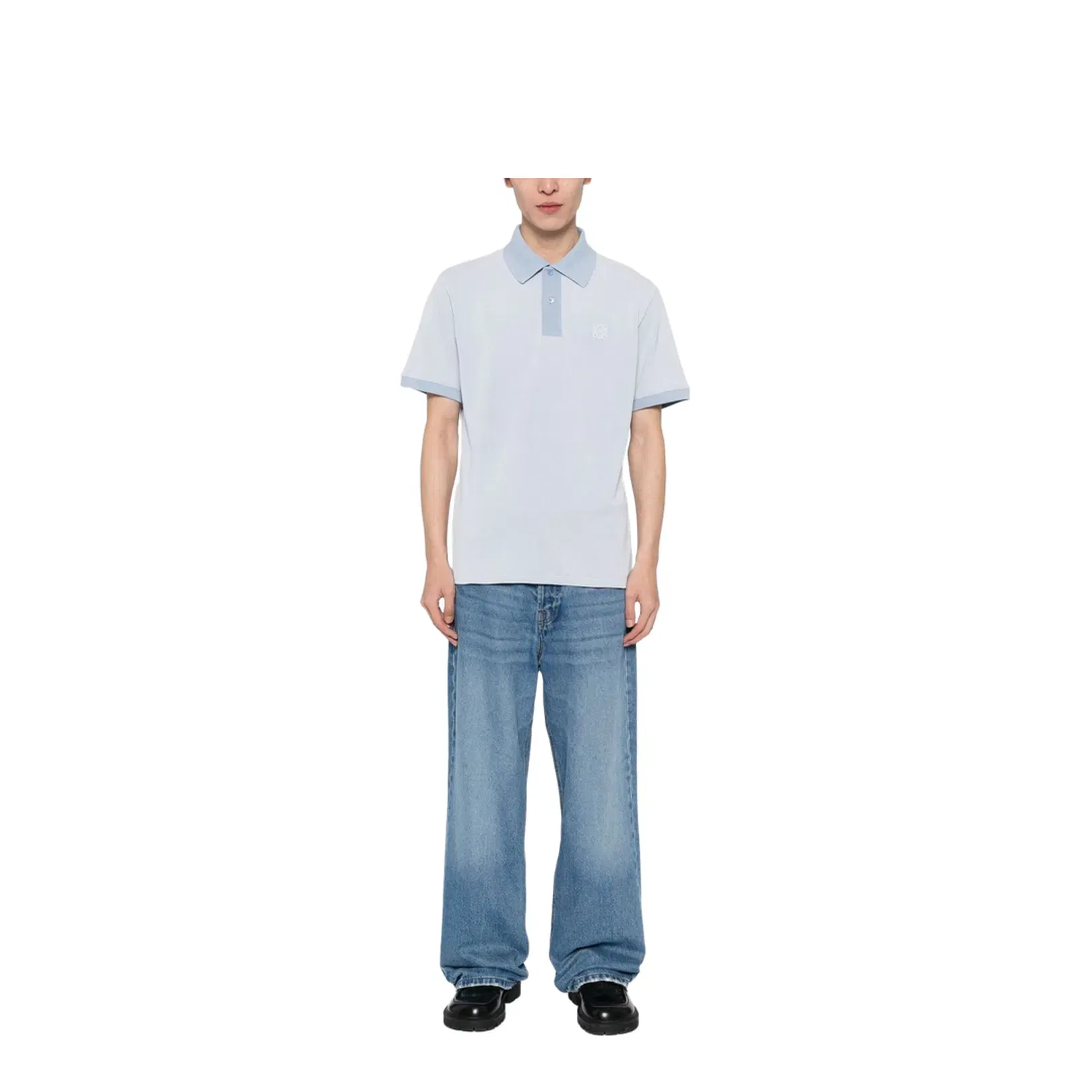 Polo in Cotton Blue