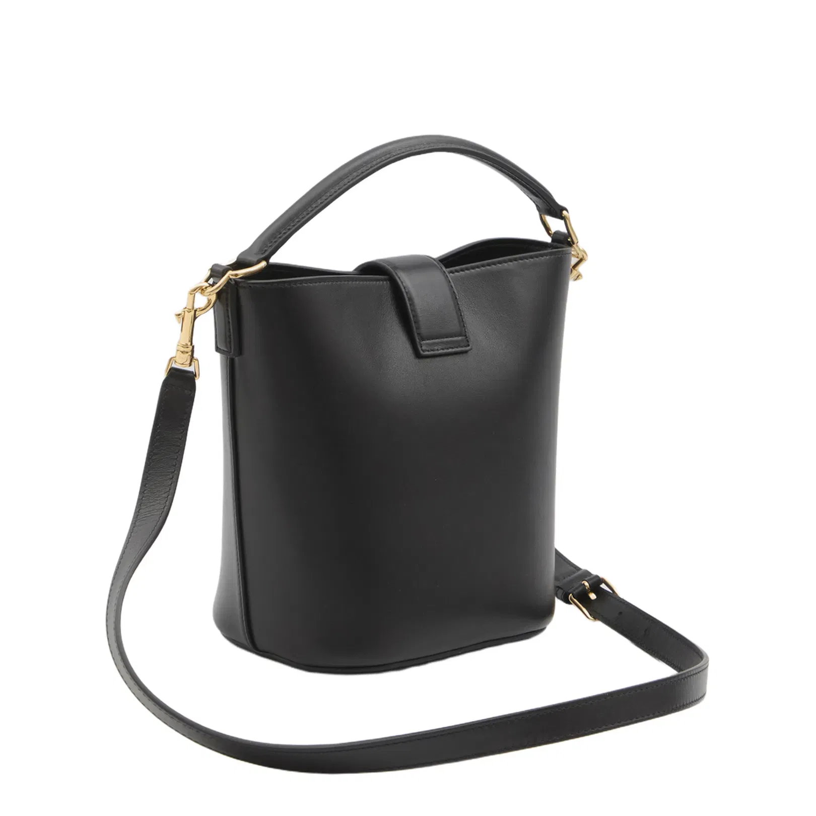 Small Louise Bag in Black Calfskin Leather