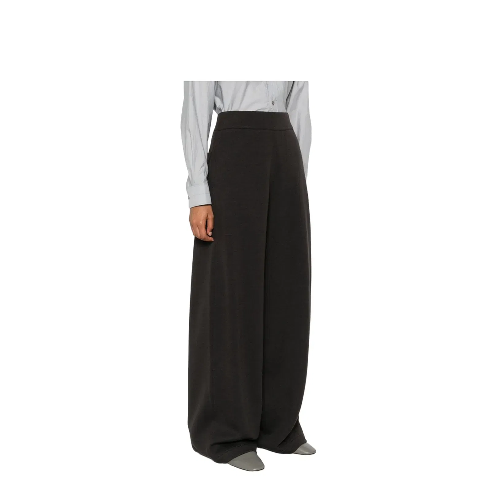 Dark Roast Wide Leg High Waist Trousers