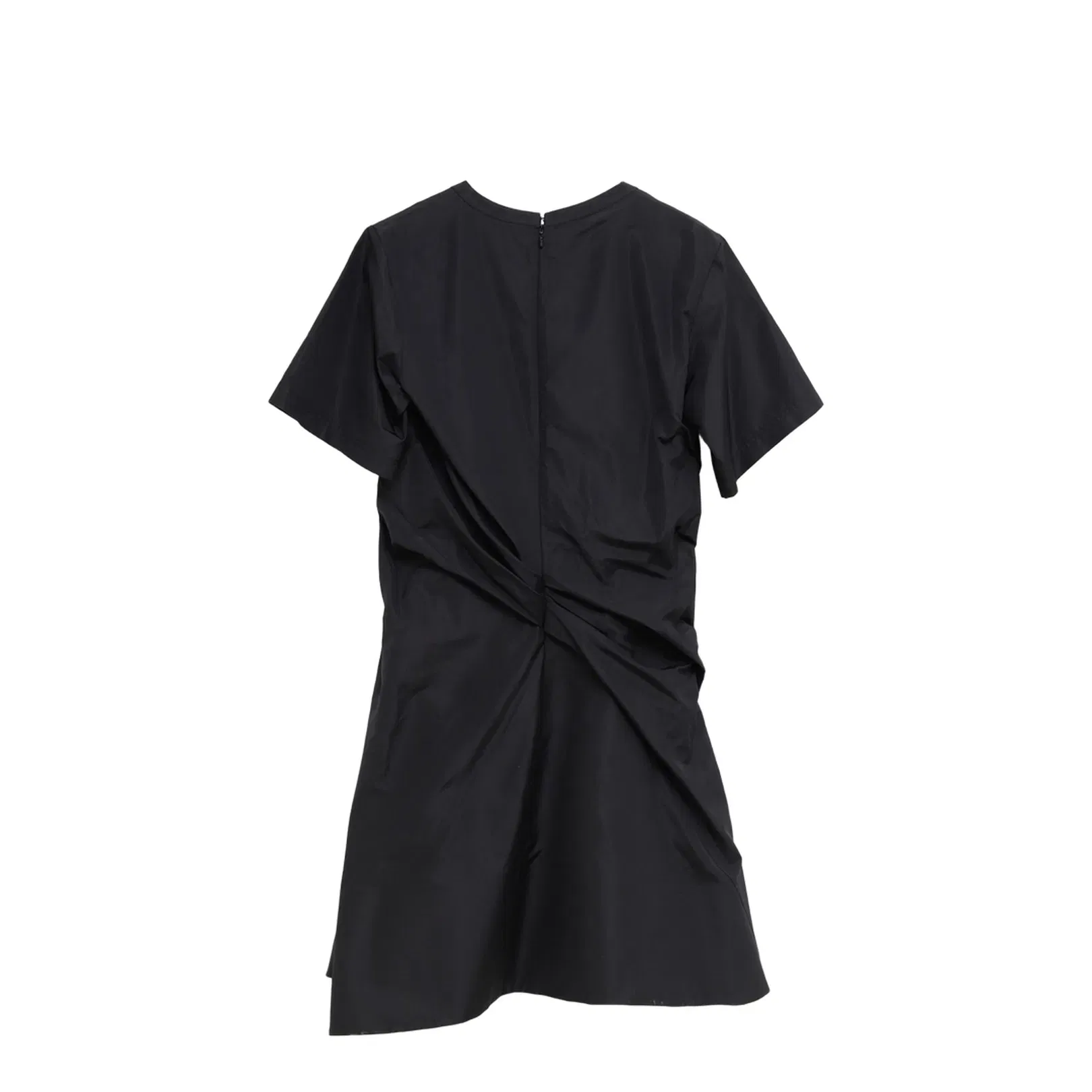 Draped Dress in Silk Black