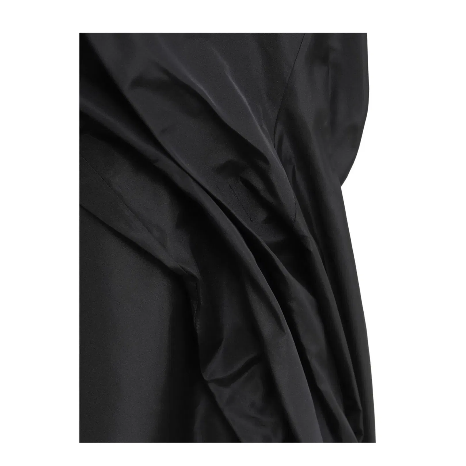 Draped Dress in Silk Black