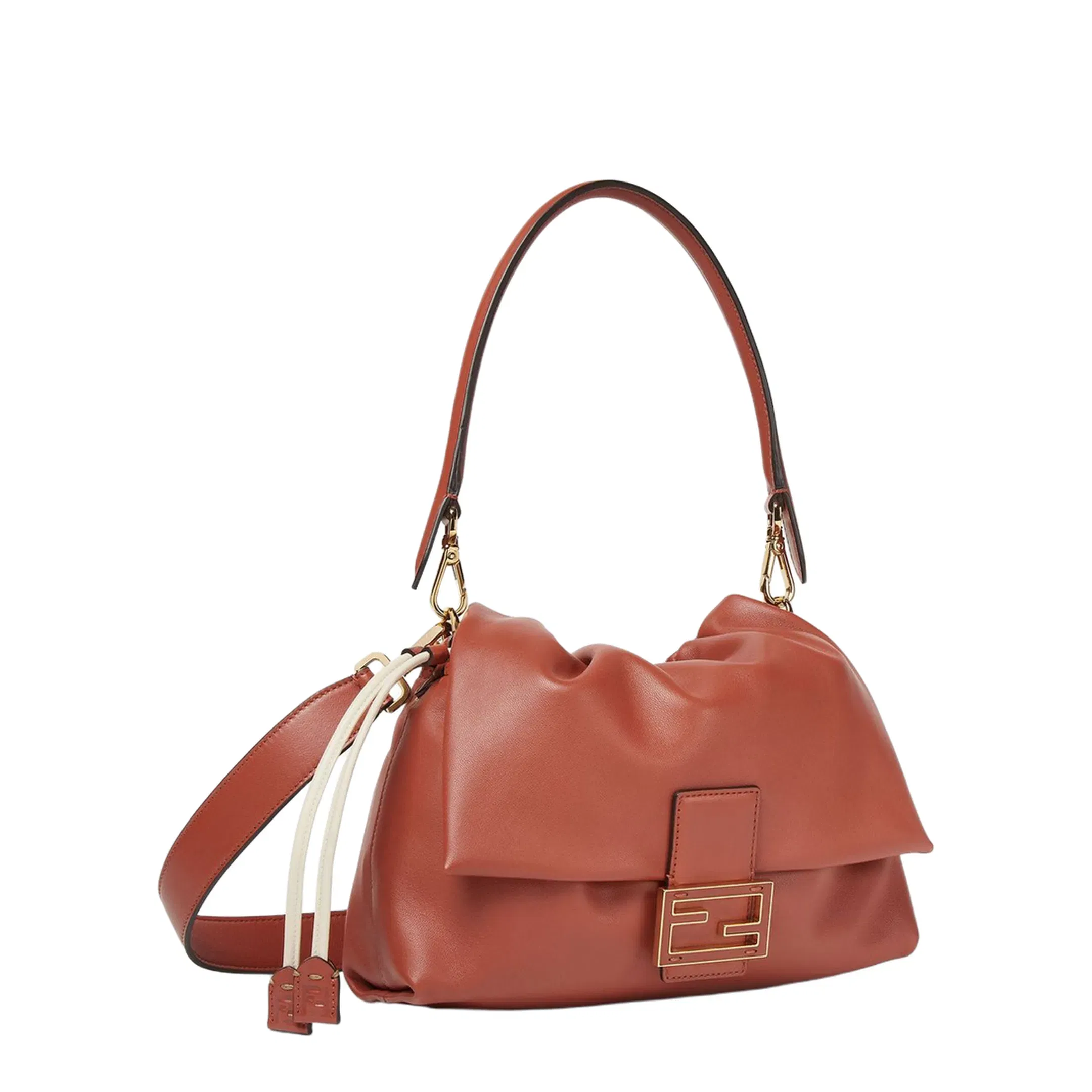 Mamma Baguette Medium Leather Shoulder Bag - Brown