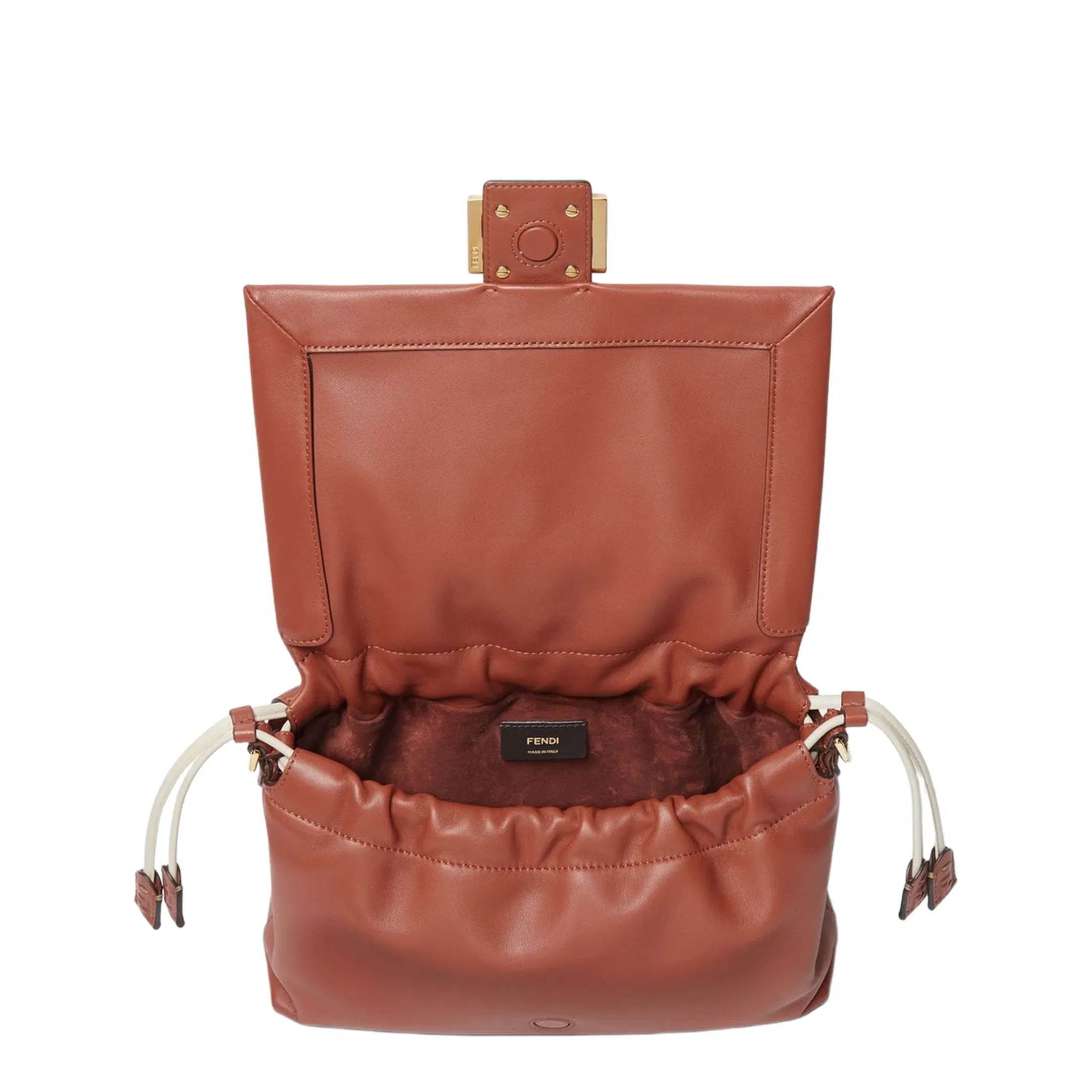 Mamma Baguette Medium Leather Shoulder Bag - Brown