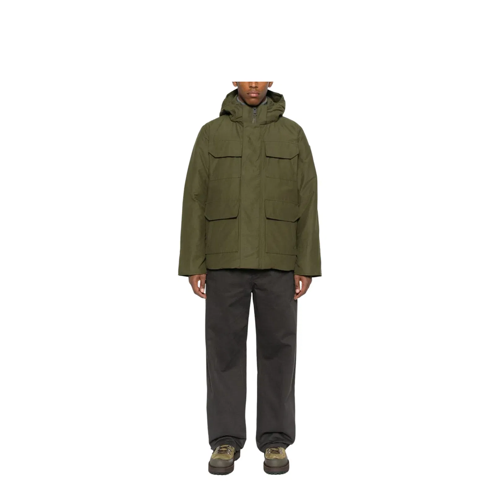 Army Green Cotton Blend Maitland Down Jacket