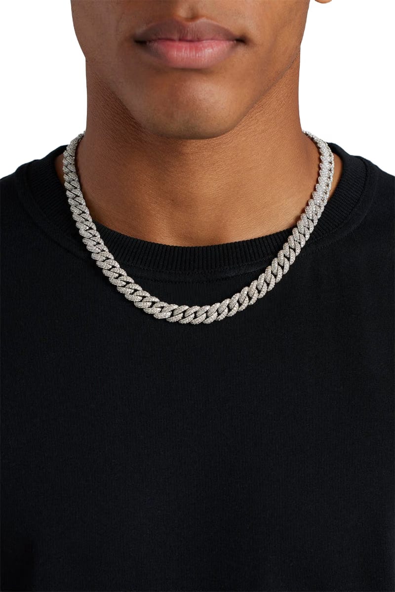 Classic Cuban Chain in White Gold - 8.5mm