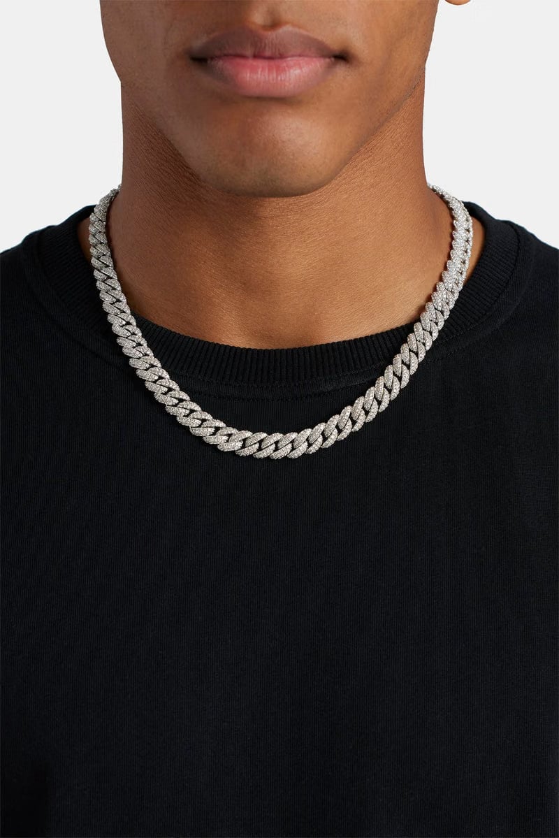 Classic Cuban Chain in White Gold - 8.5mm