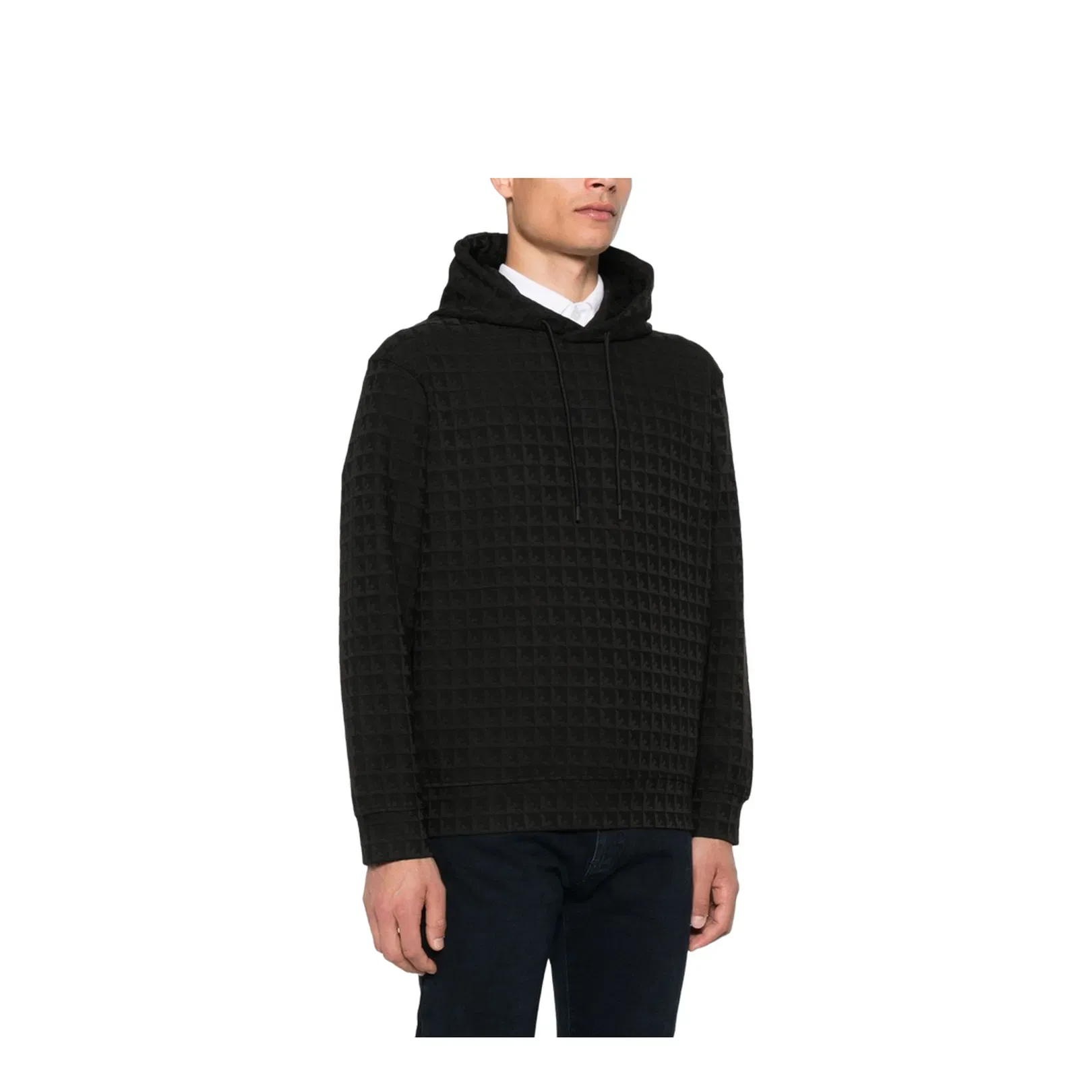 Lyocell-blend Jacquard Jersey Hoodie