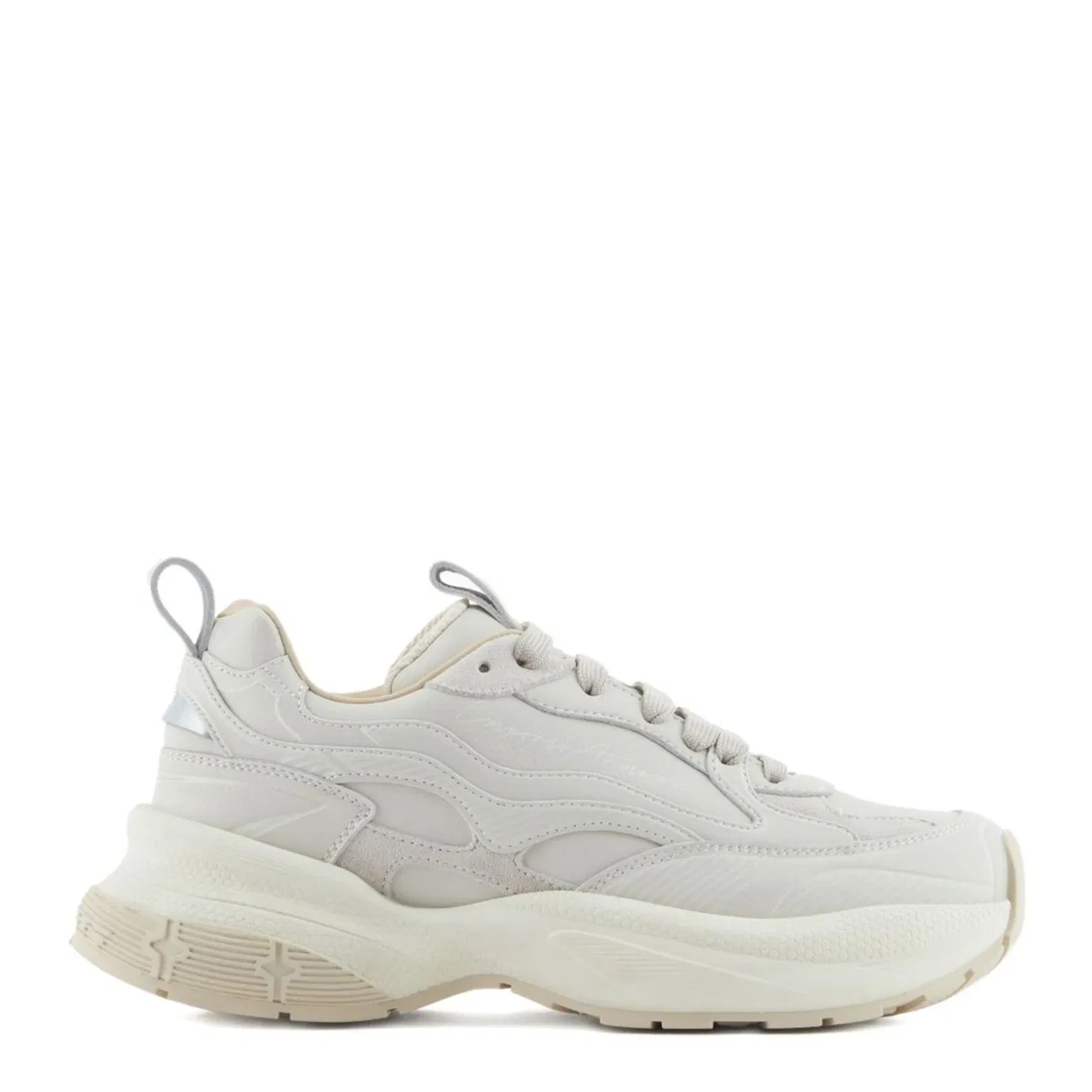 Leather Sneakers with Velvet Details