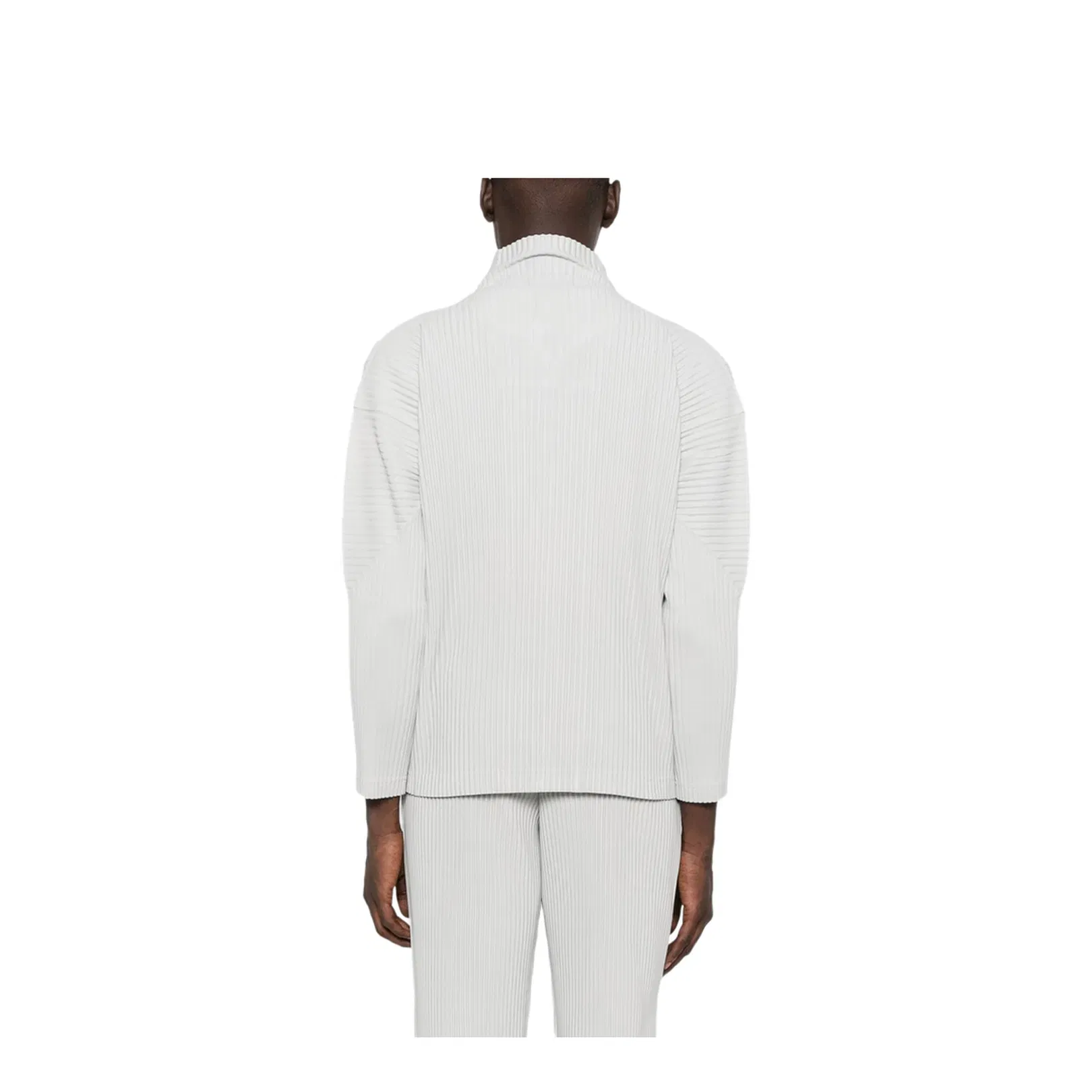 Pleated Texture Zip Fastening Jacket
