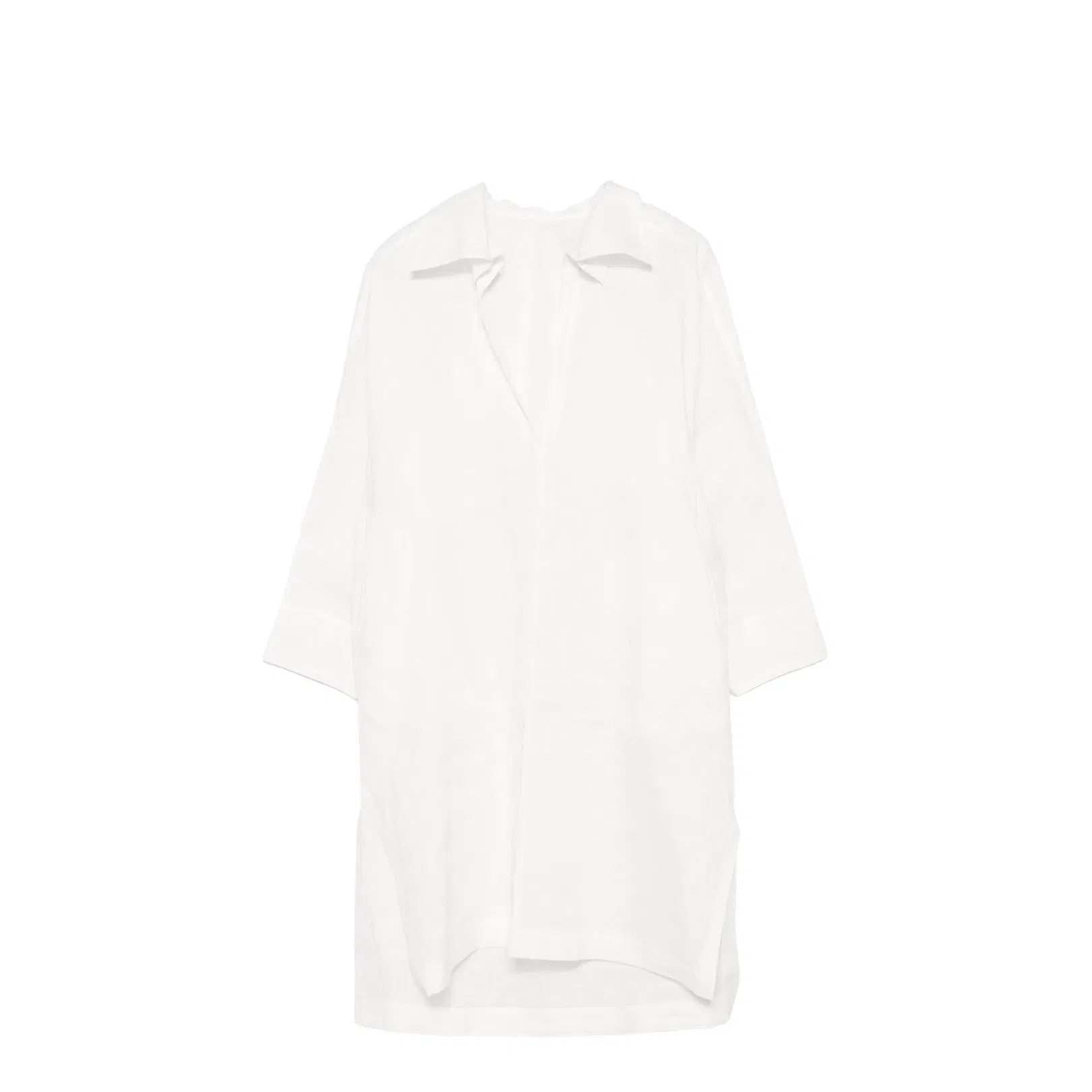 White Shorts Side Slits Top