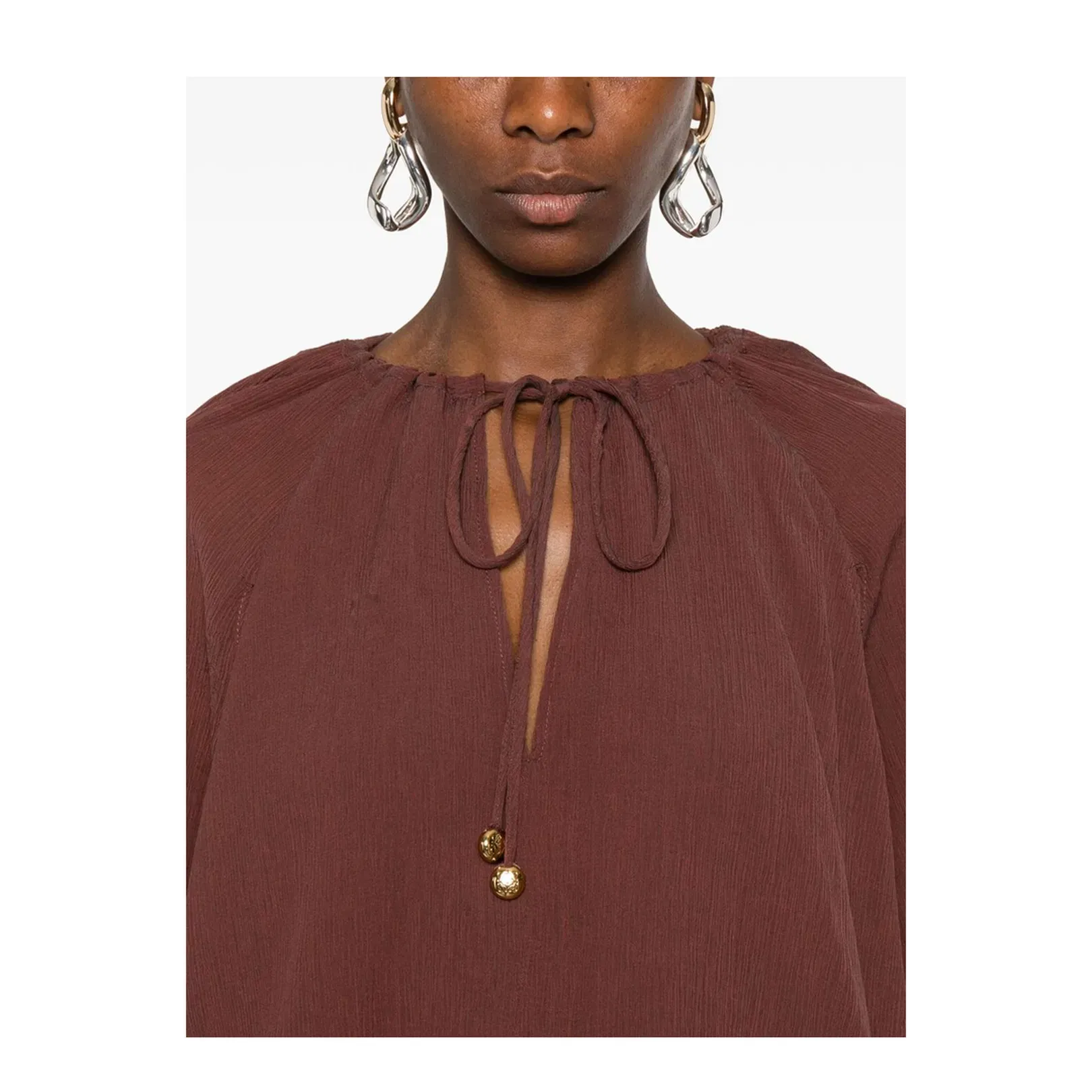 Cotton and Silk Blend Blouse
