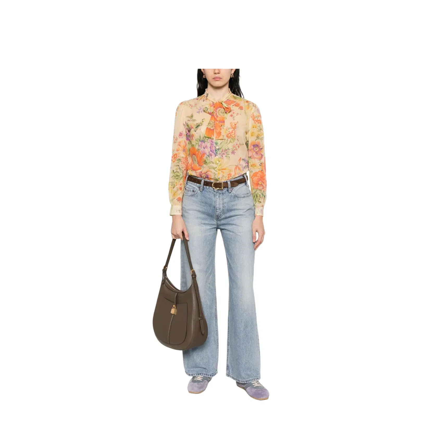 Printed Silk Blouse In Multi