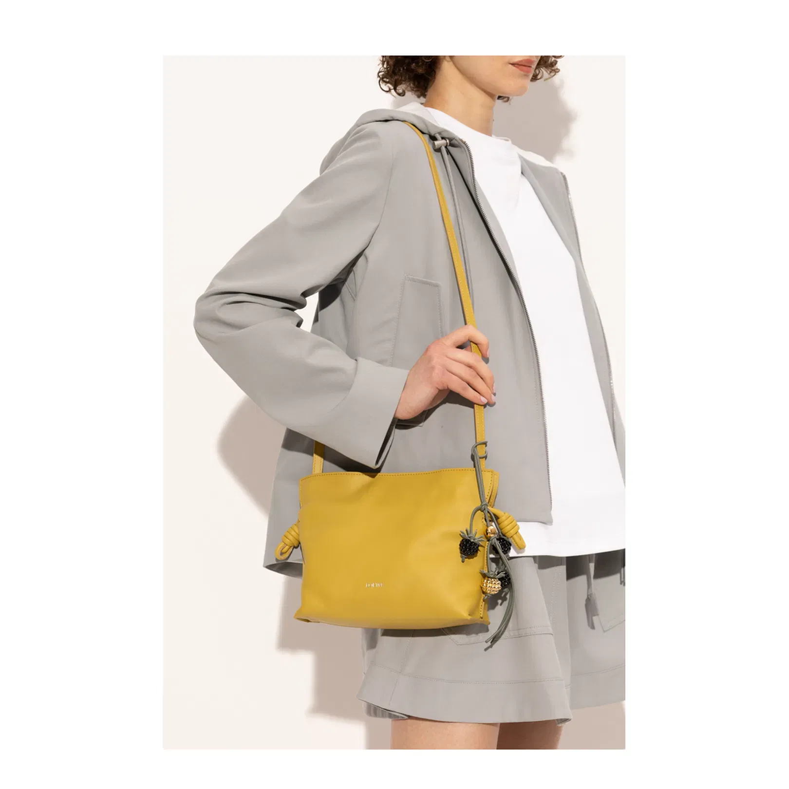 Flamenco Mini Calfskin Clutch Bags - Yellow