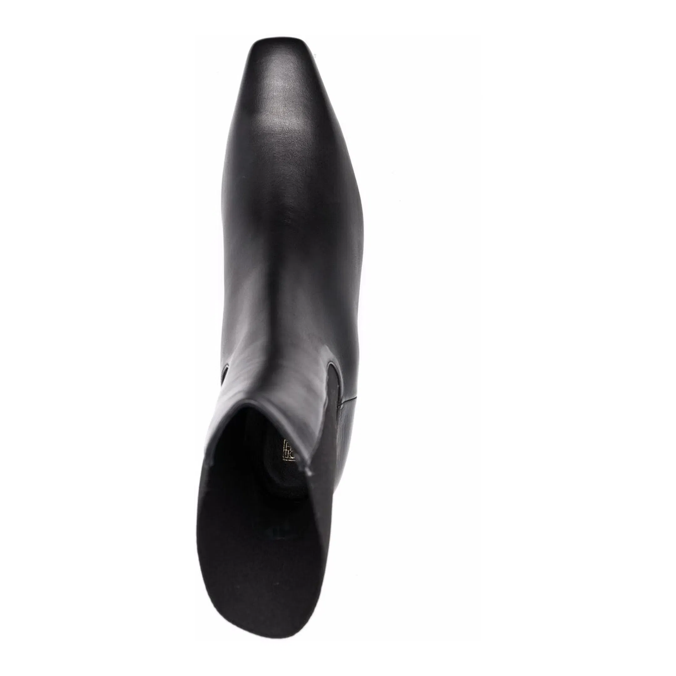 Mid Heel Leather Boots