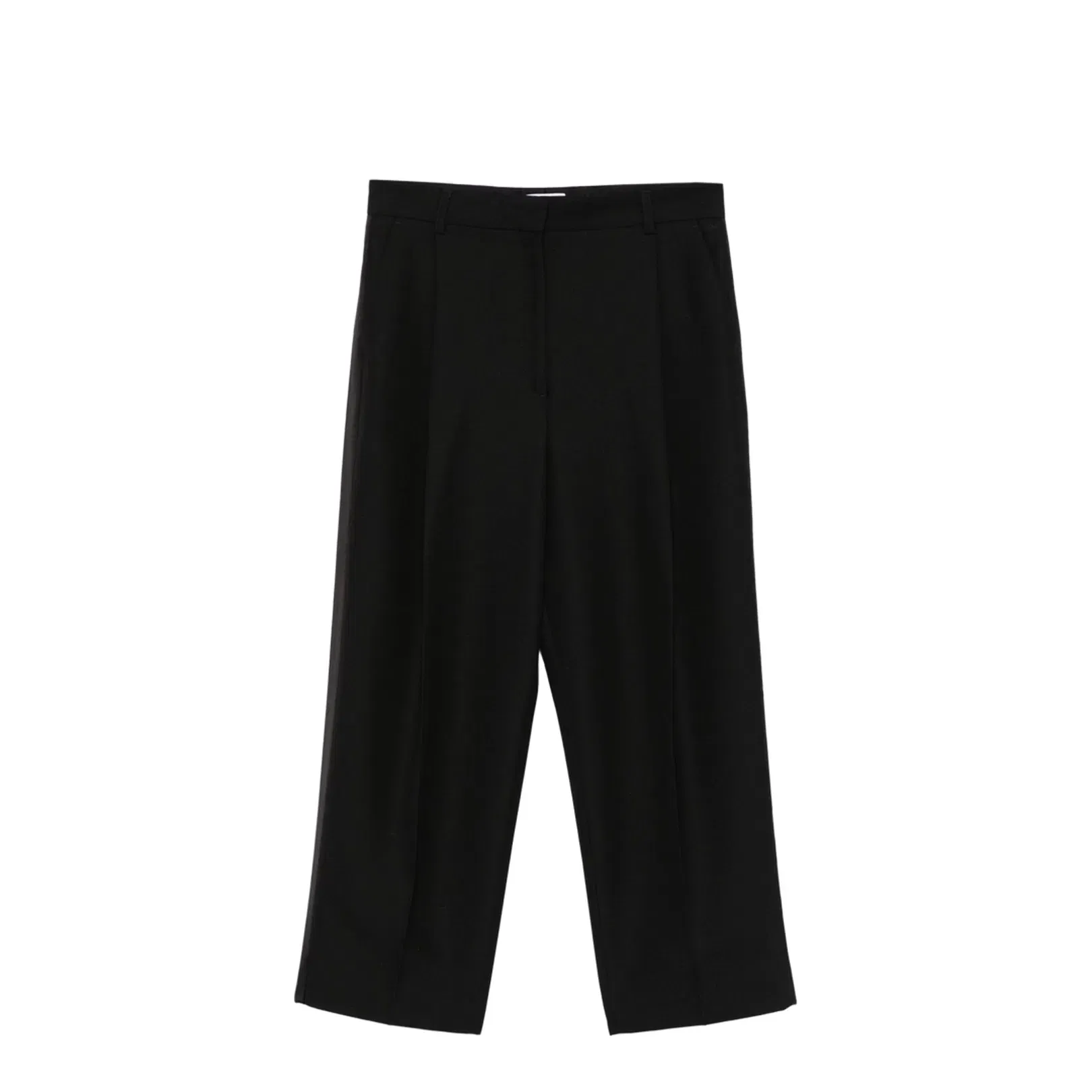 Wool Blend Pleated Trousers