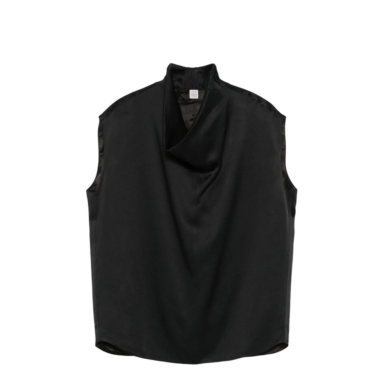 Sleeveless Funnel-neck Top