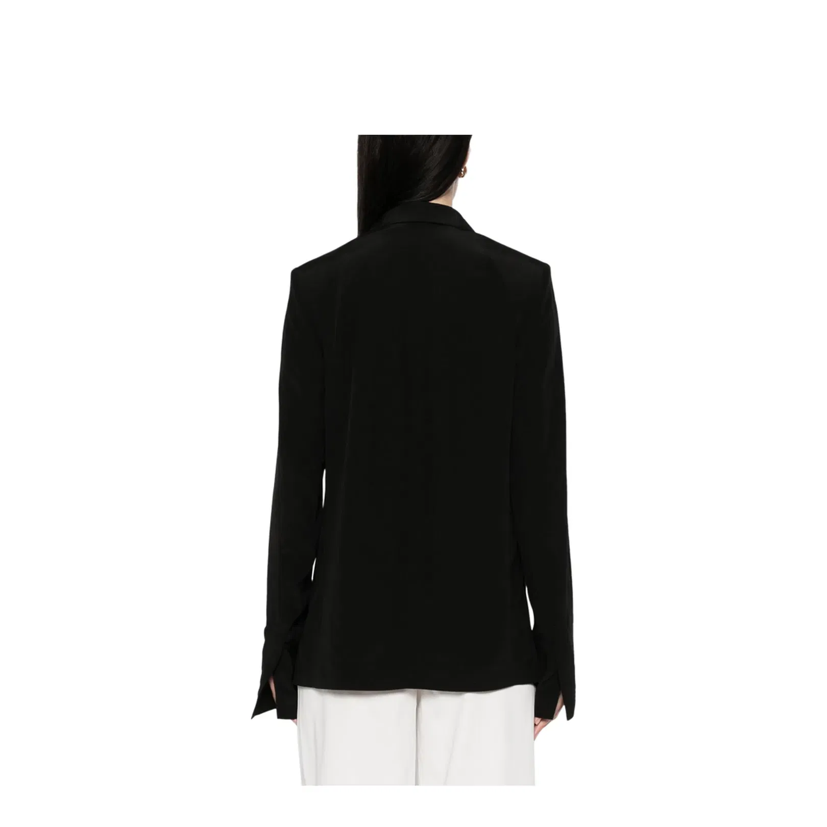 Black Convertible Neck Blazer