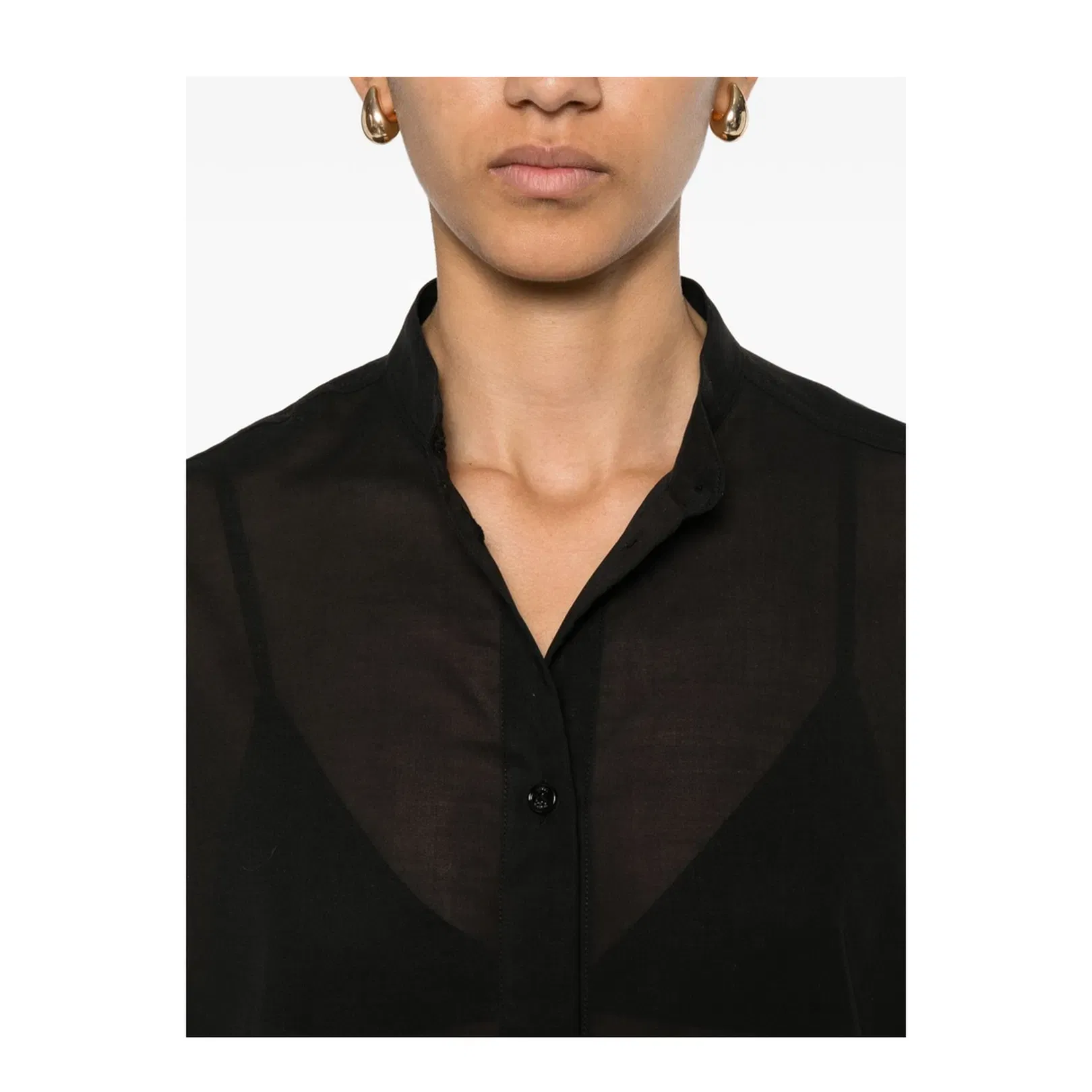 Stand Collar Organic Cotton Shirt